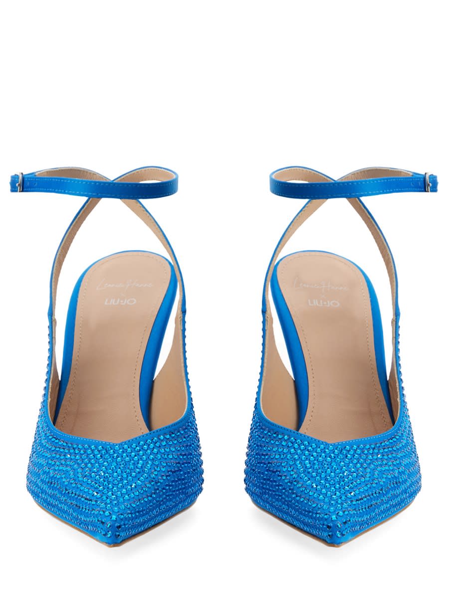 Liu •jo Satin Slingback In Azure