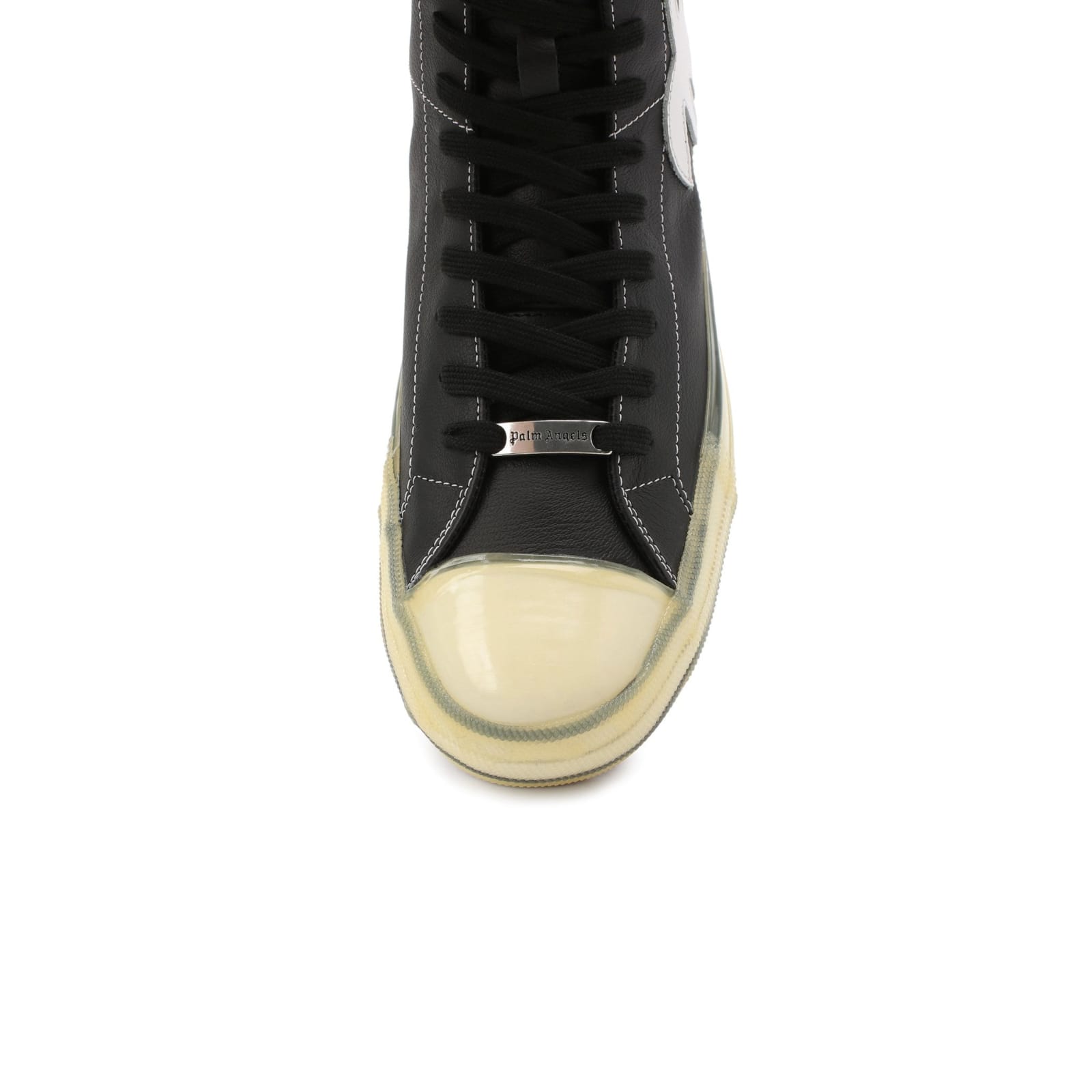 Shop Palm Angels High-top Vulcanized Sneakers In Black