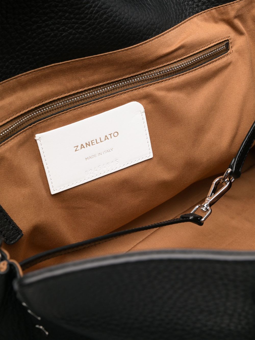 Zanellato Structured Leather Handbag With Dual Handles In Black