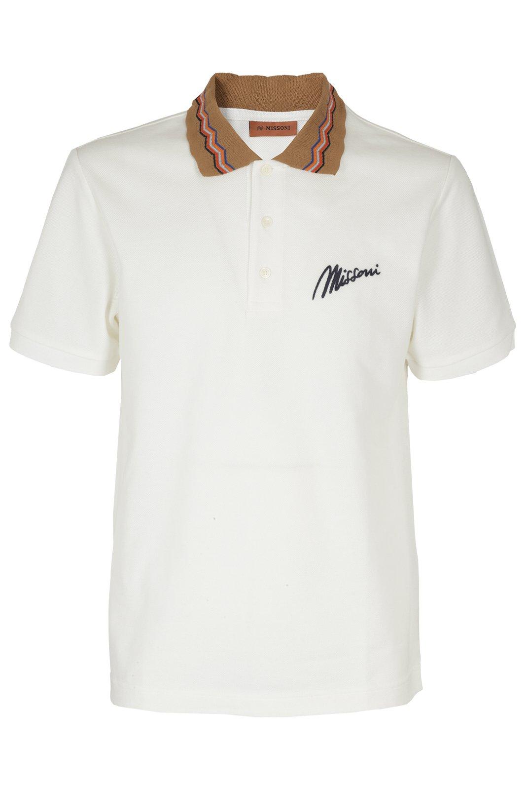 Missoni Logo Embroidered Short-sleeved Polo Shirt
