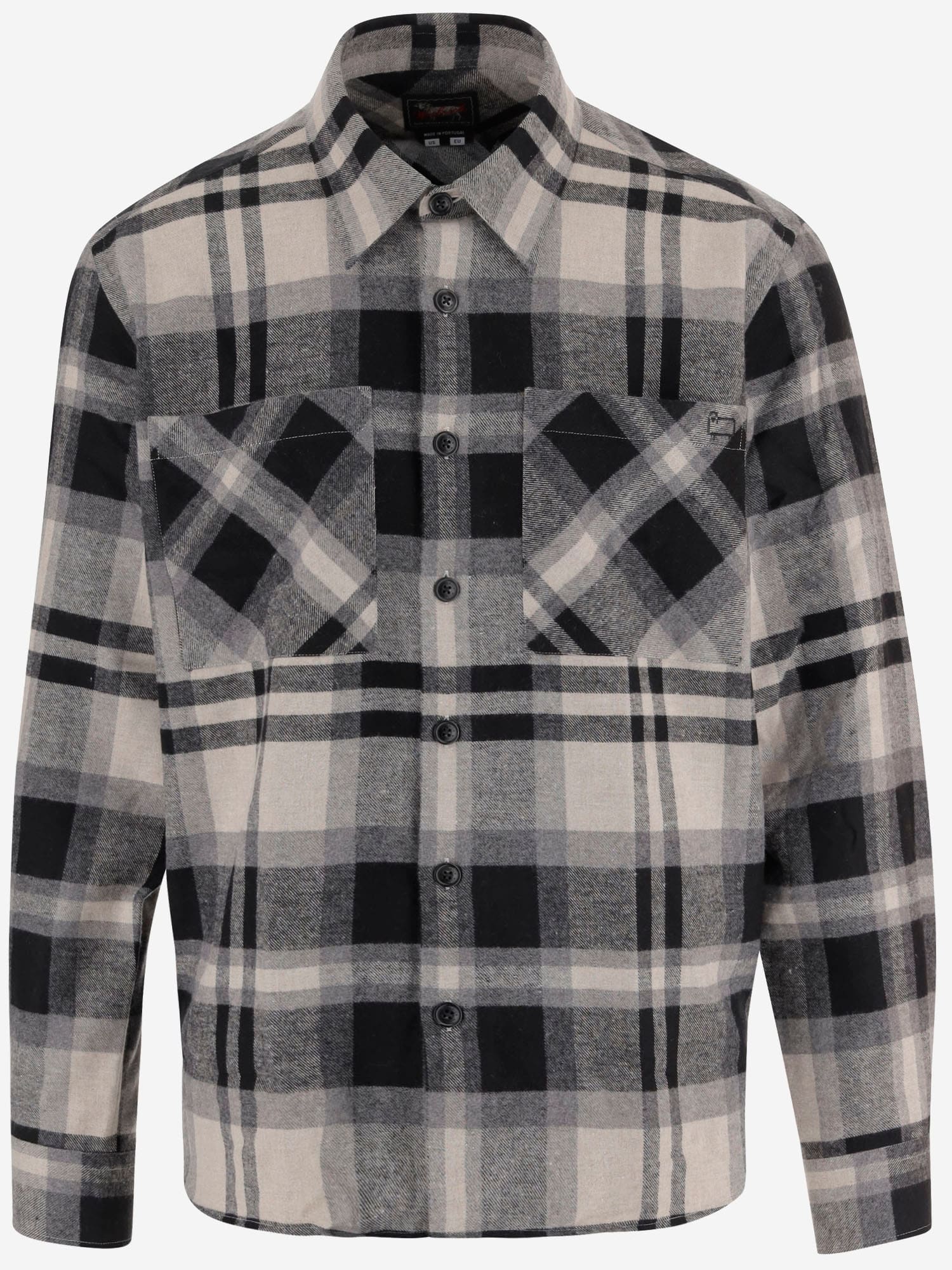 Woolrich Checked Shirt In Cotton Blend By Todd Snyder In Gray