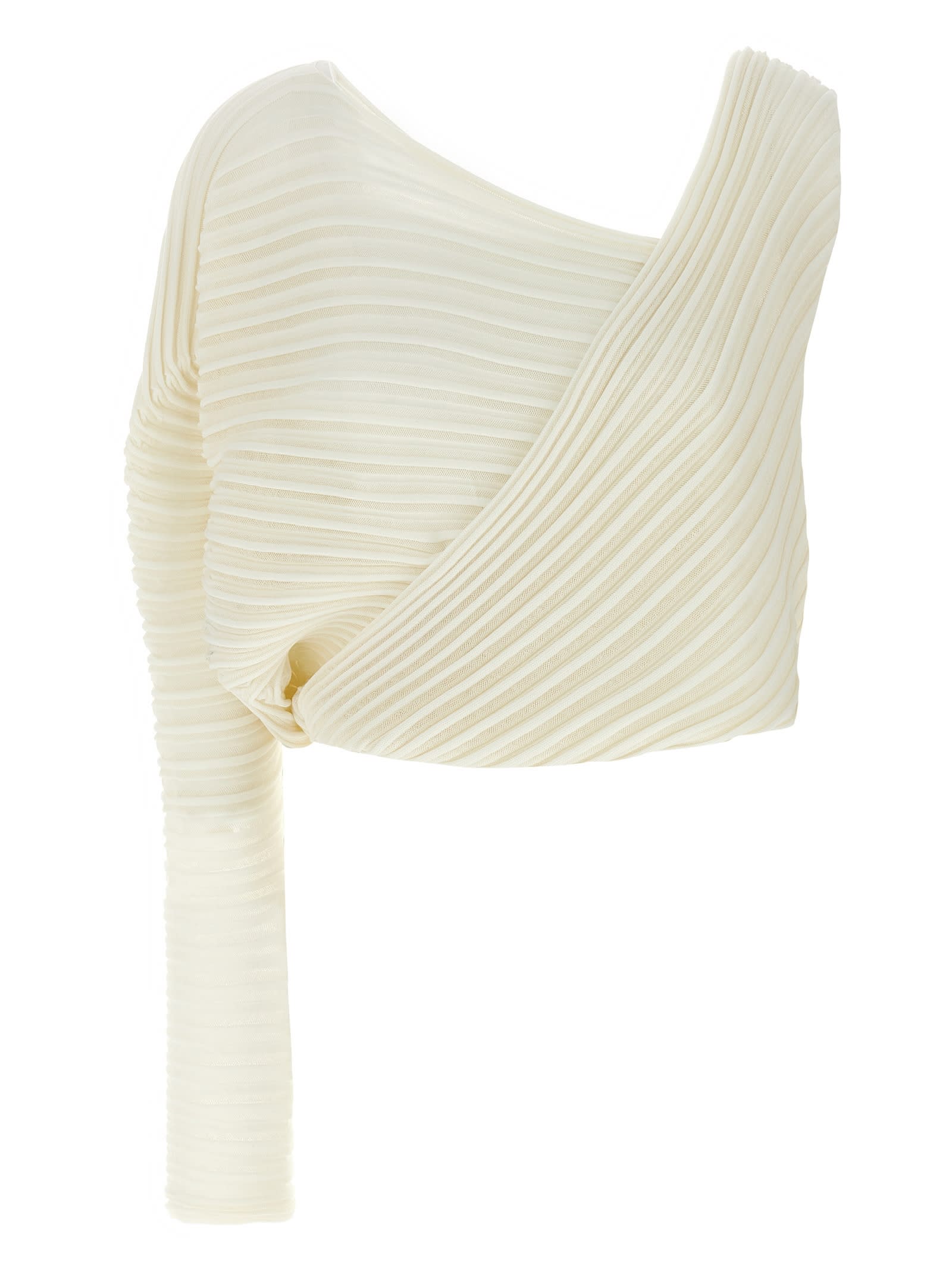 Issey Miyake White Stream Top
