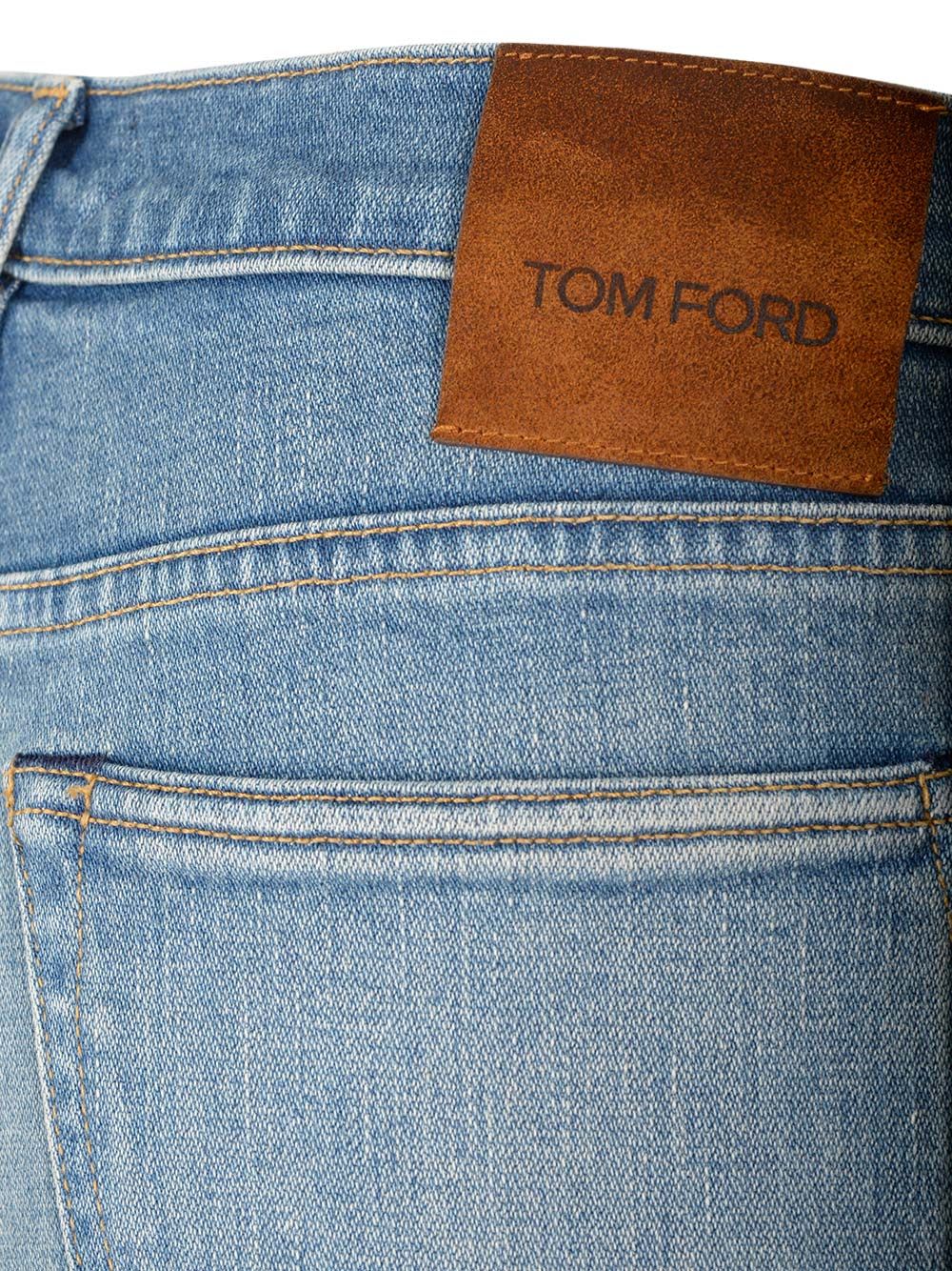 Shop Tom Ford Broken Jeans In Blue