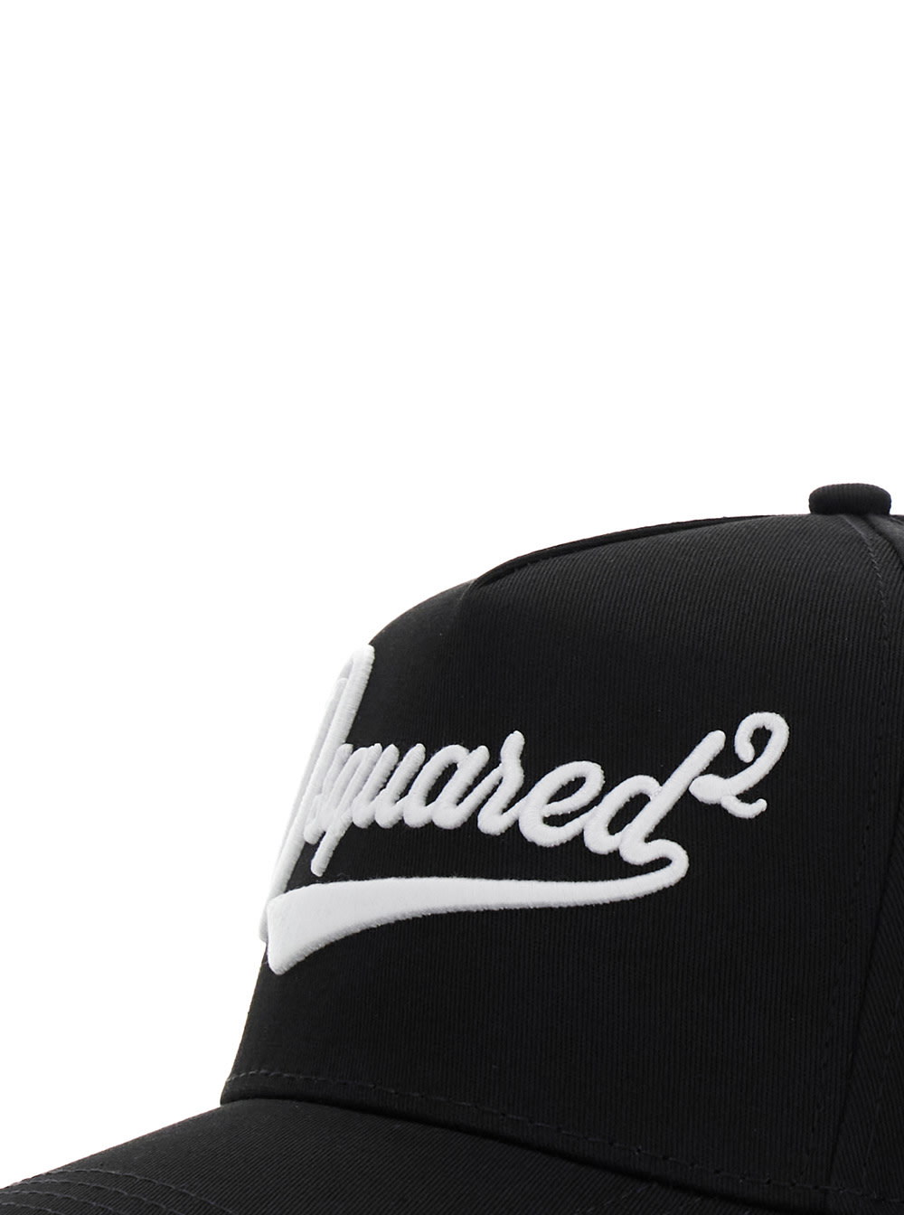 Dsquared2 Black Baseball Cap With Maxi Logo Lettering On The Front In Black