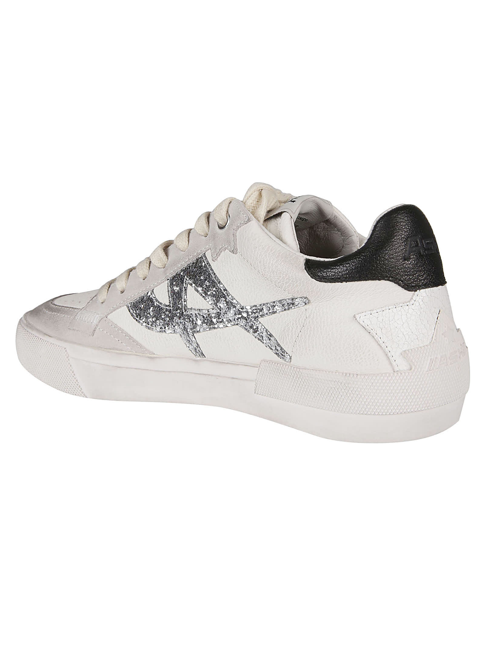 Shop Ash Moonlight Sneakers In White/silver/black