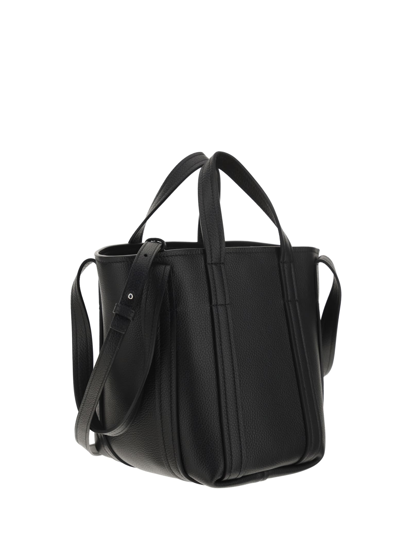 Shop Balenciaga Everyday Handbag In Black/l White