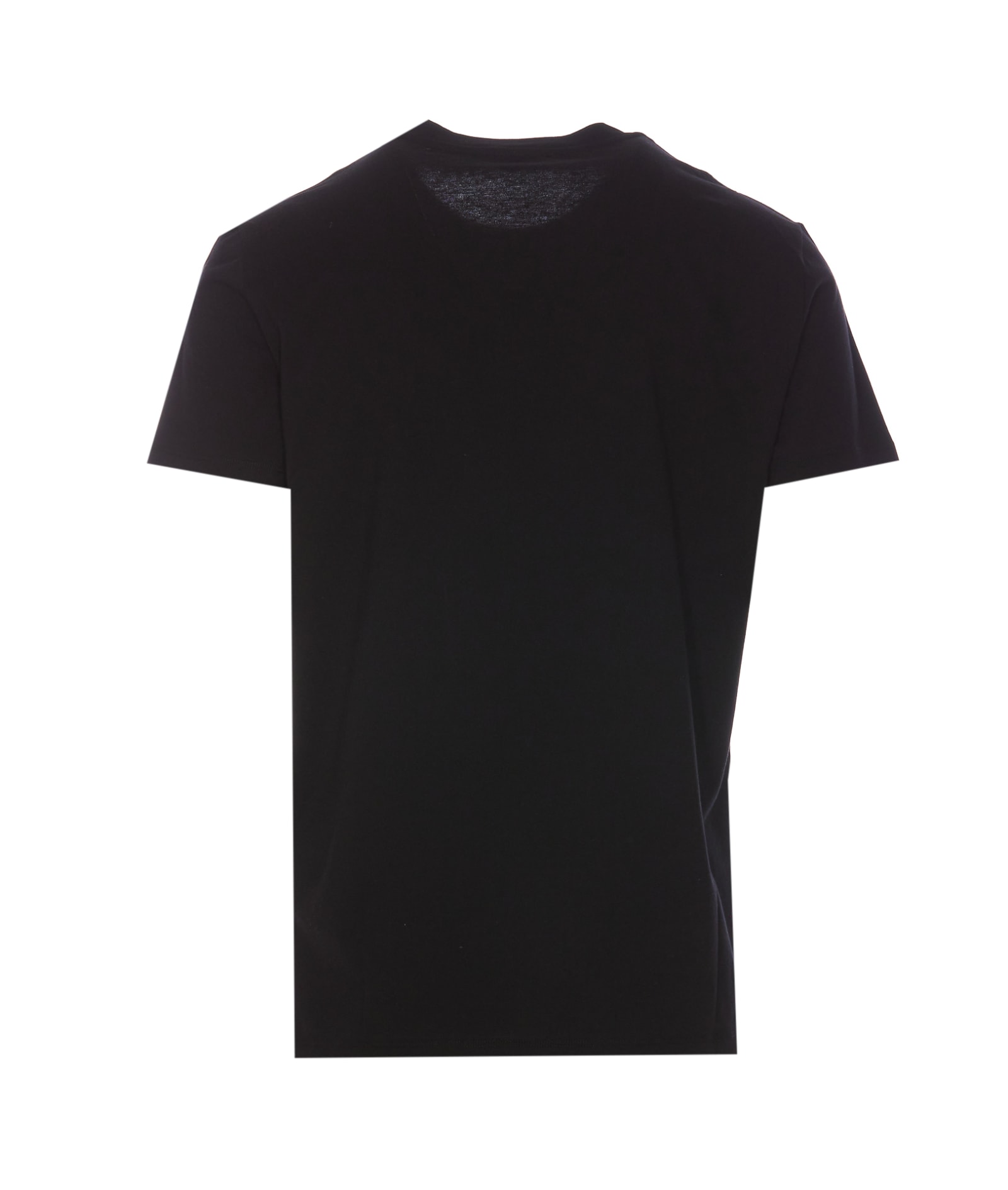 Shop Balmain Logo T-shirt In Black