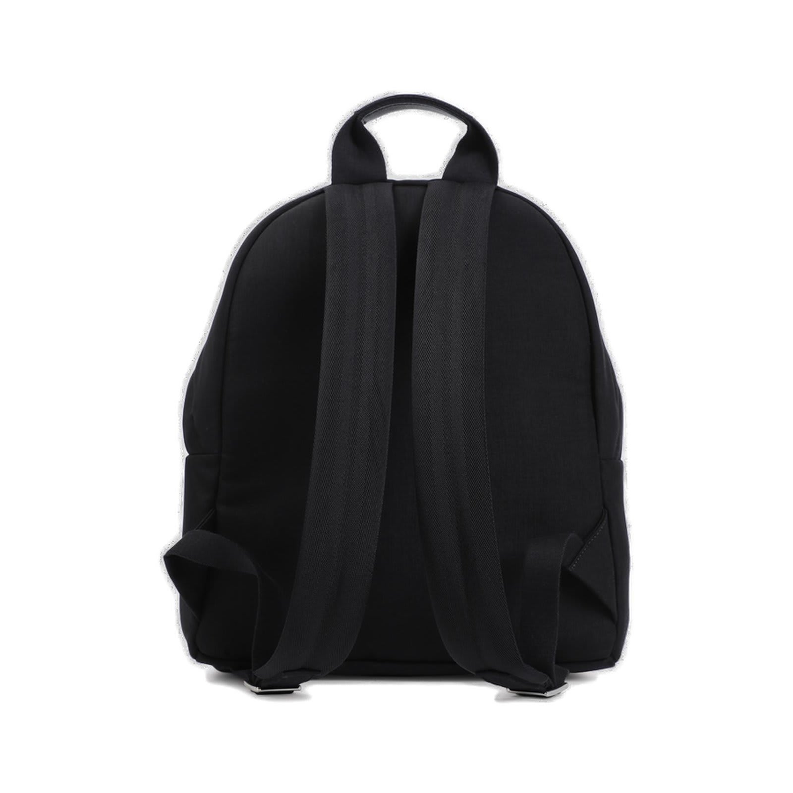 Shop Palm Angels Logo Embroidered Zipped Backpack In Black