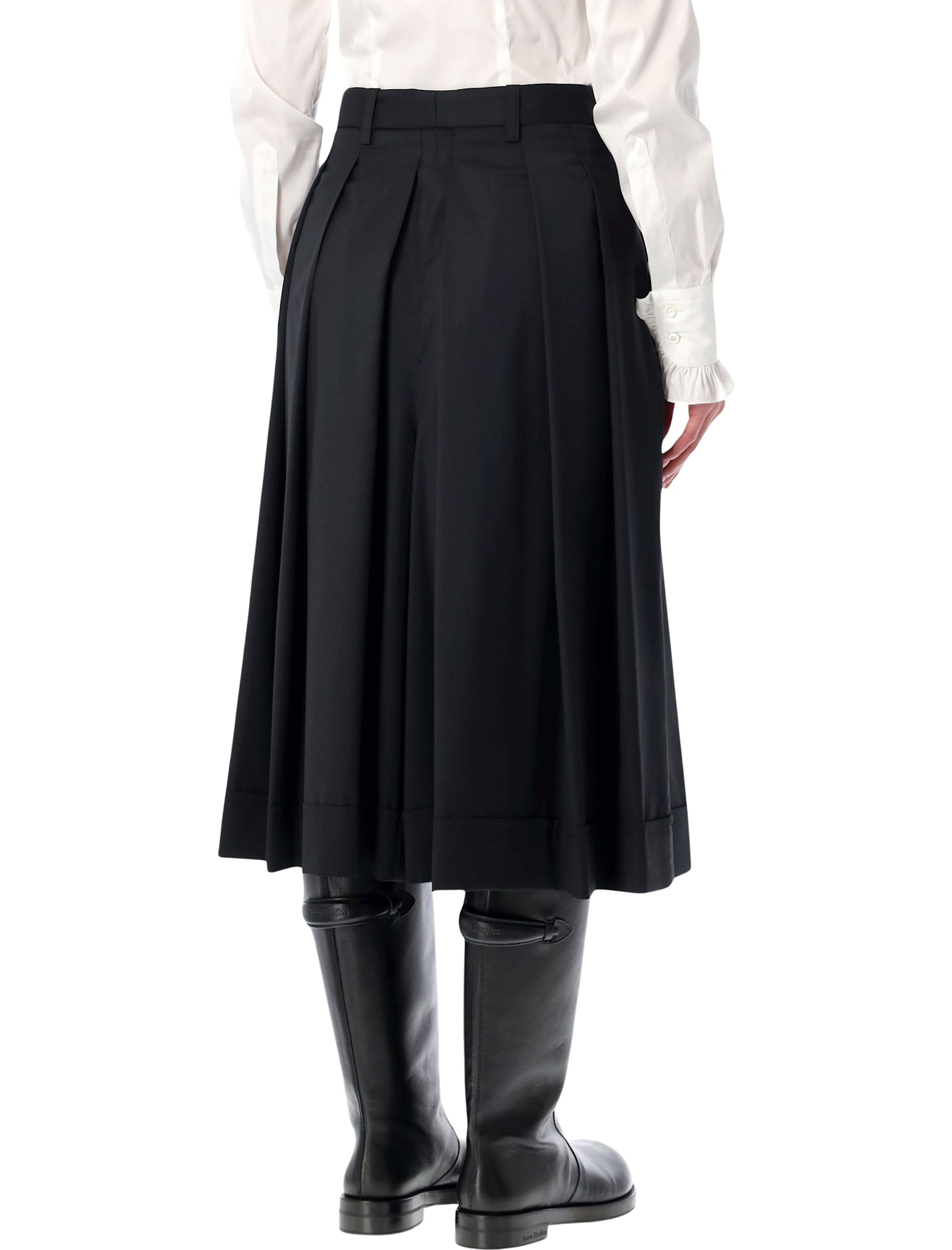 Vivienne Westwood Black Wool Culotte Pants In Black