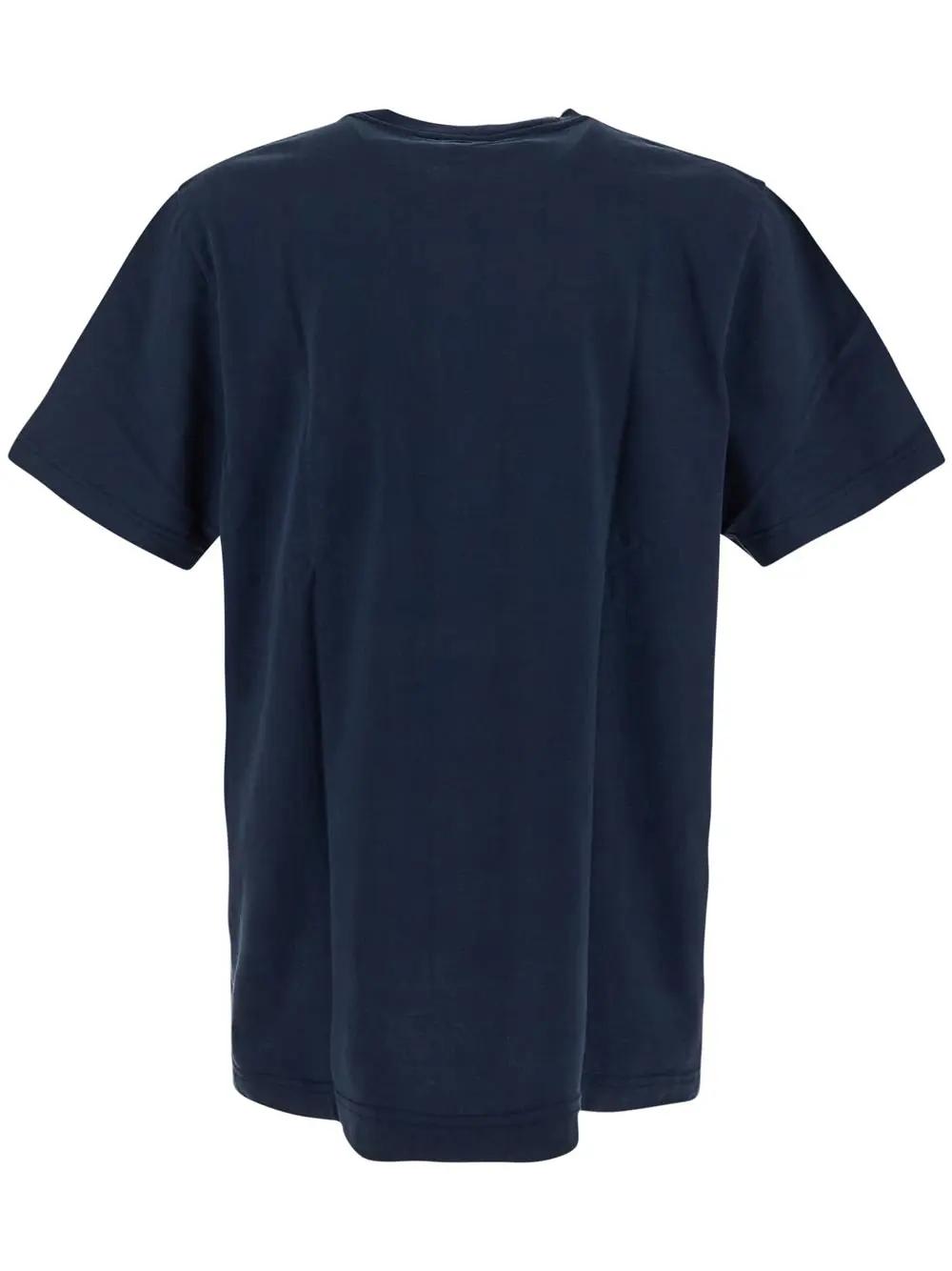 Shop Maison Kitsuné Cotton T-shirt In Ink Blue