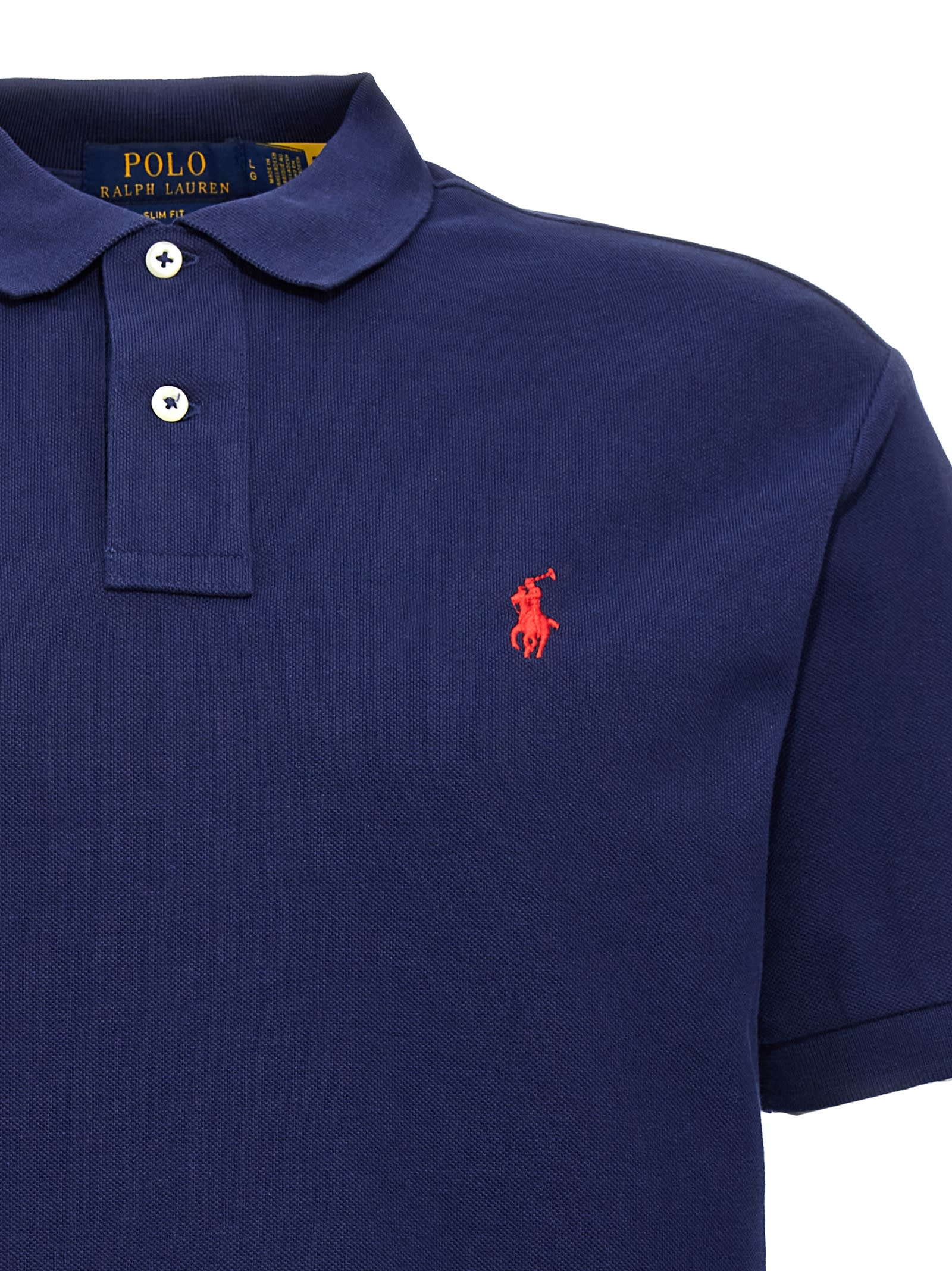 Polo Ralph Lauren Slim Fit Classic Polo Shirt Clothing In Blue