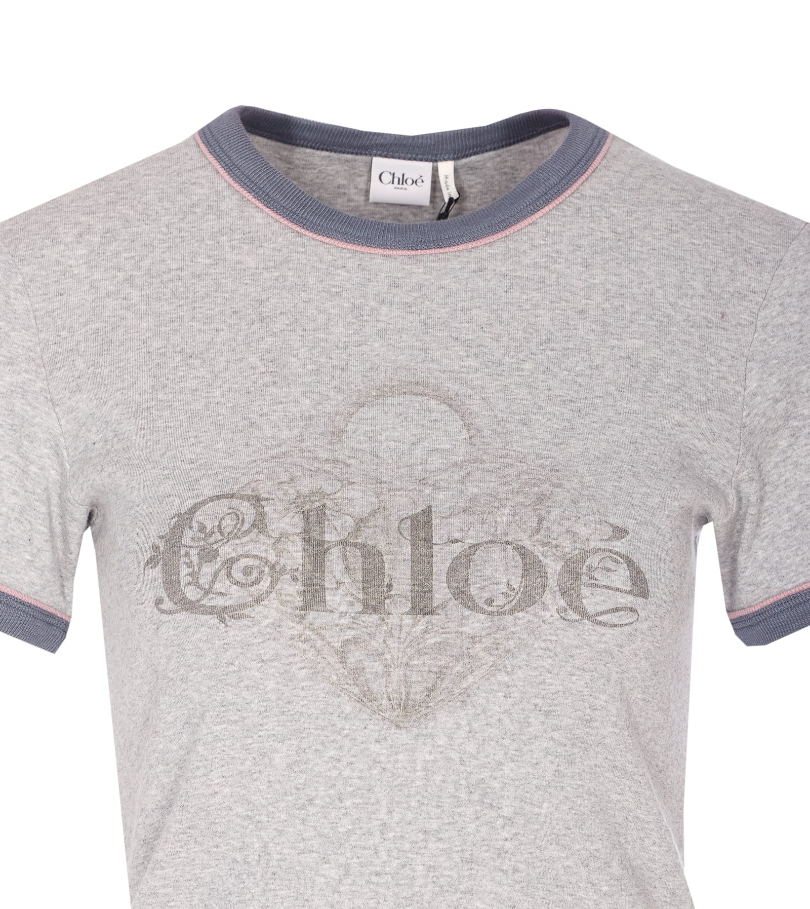 Chloé Baby Fit Logo T-shirt In Cotton Jersey In Multi