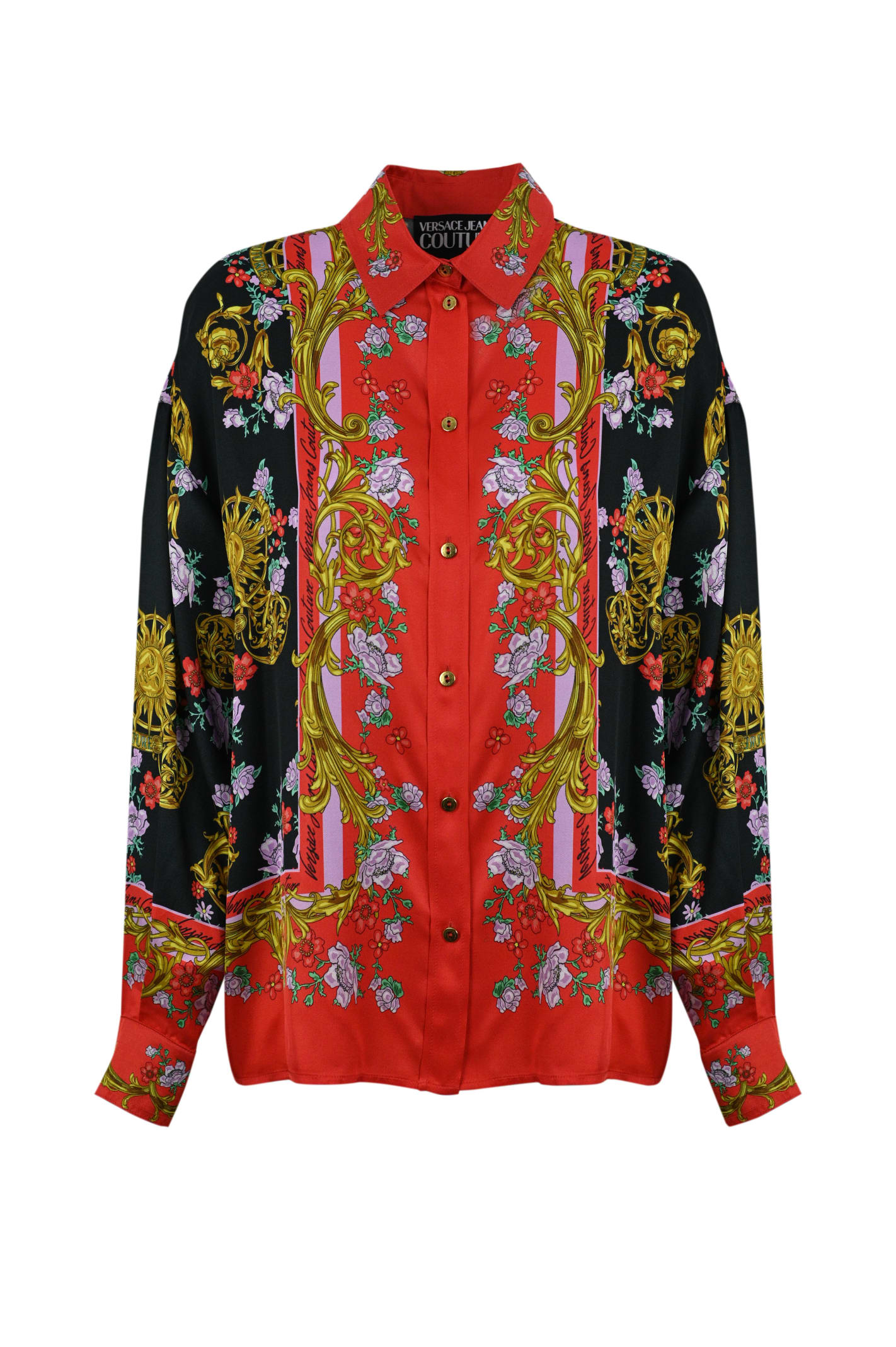 Versace Jeans Couture Sun Flower Garland Shirt With Print