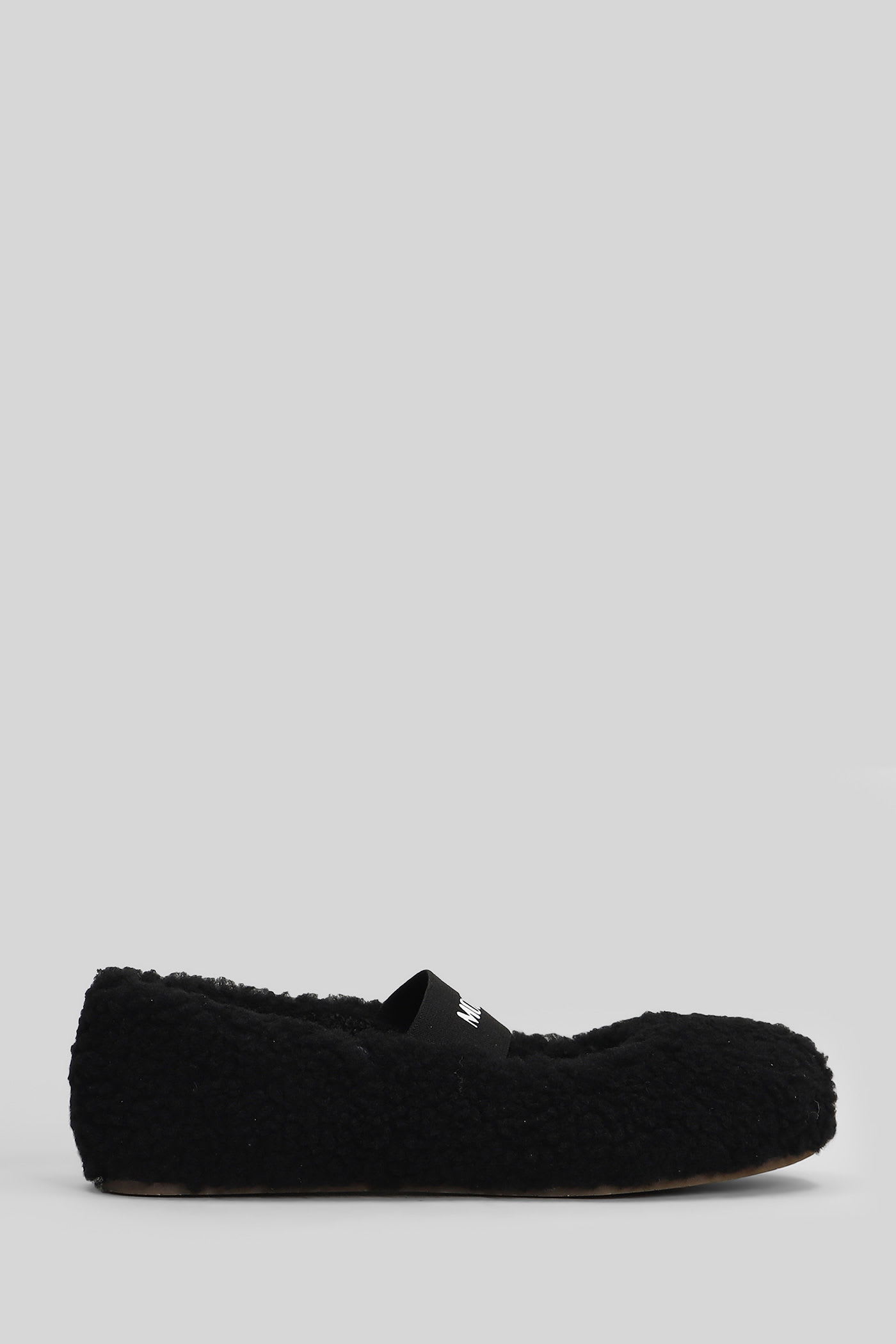 Moon Boot Mb Shearling Ballet Flats In Black Shearling