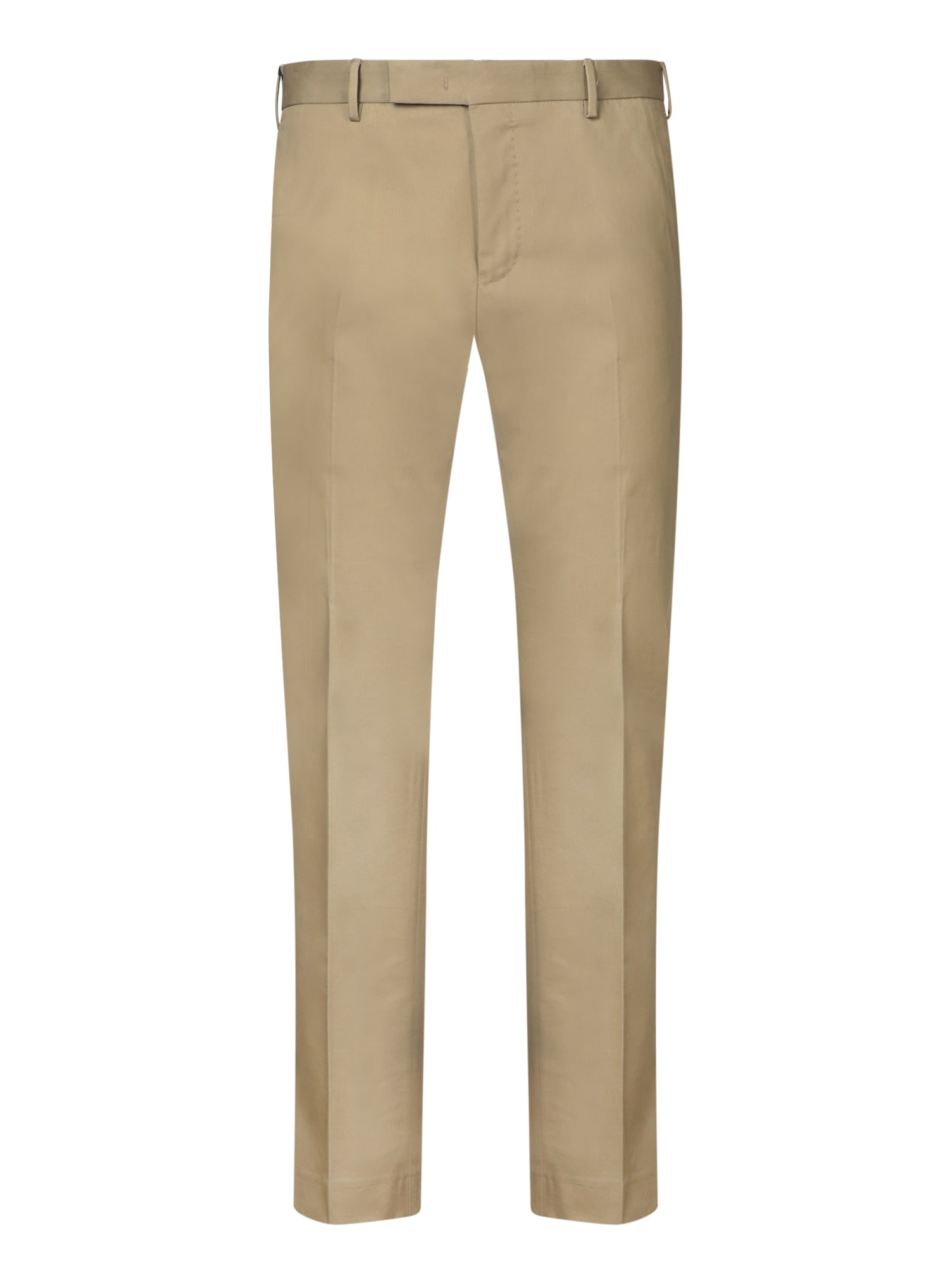 PT TORINO SAGE GREEN STRETCH GABARDINE TROUSERS 