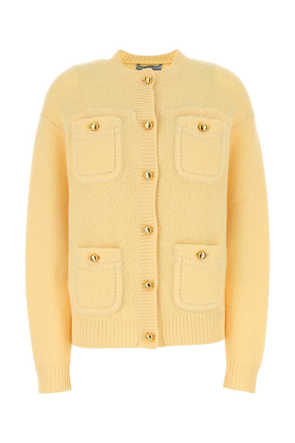 Yellow Cashmere Cardigan