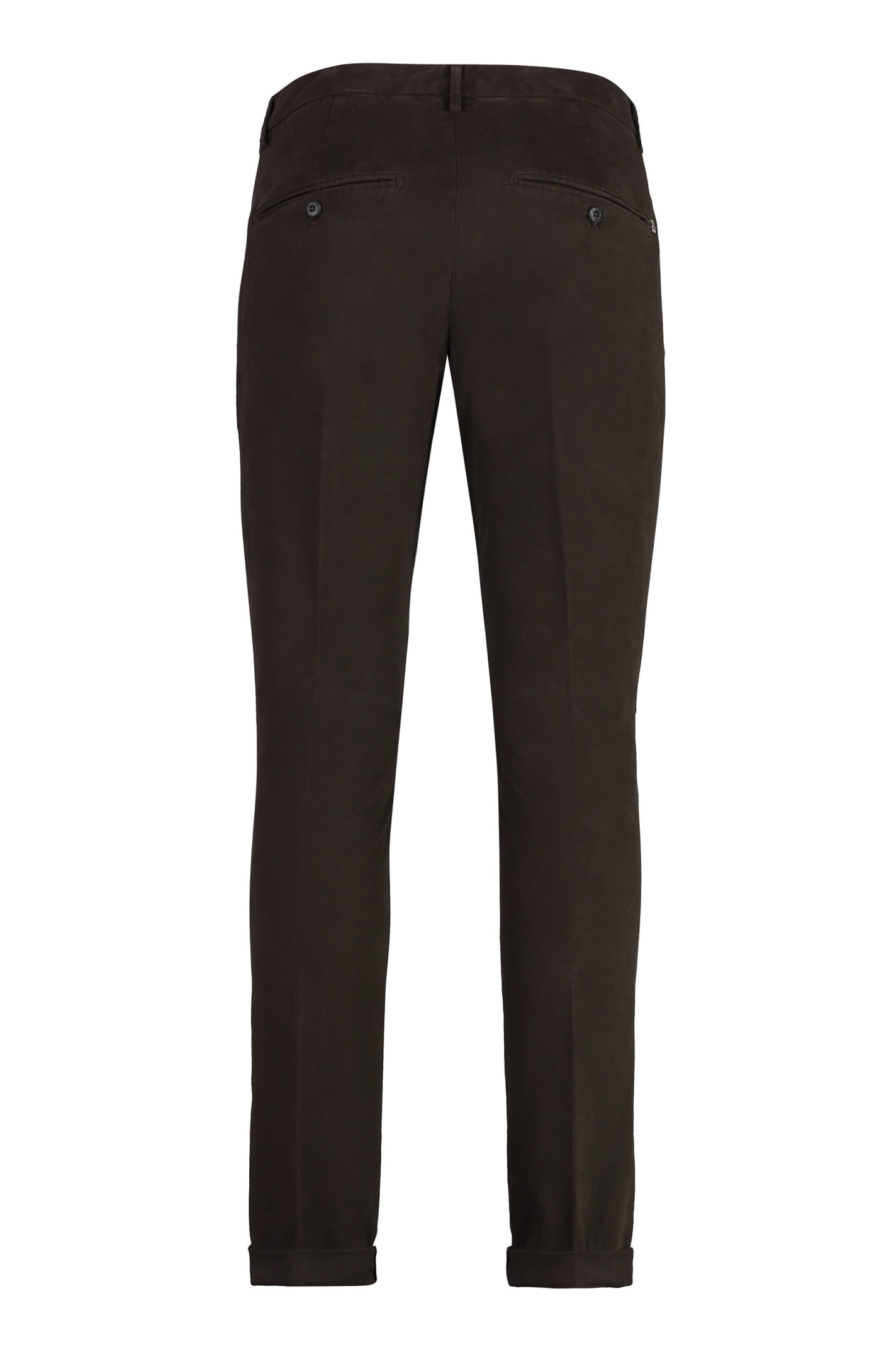 Dondup Gaubert Cotton Chino Trousers In Brown
