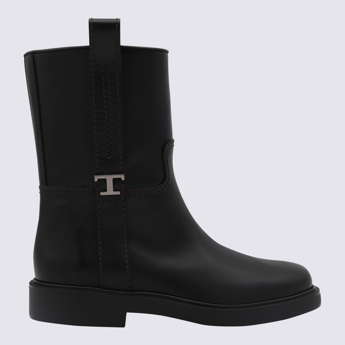 Shop Tod's Black Leather Boots