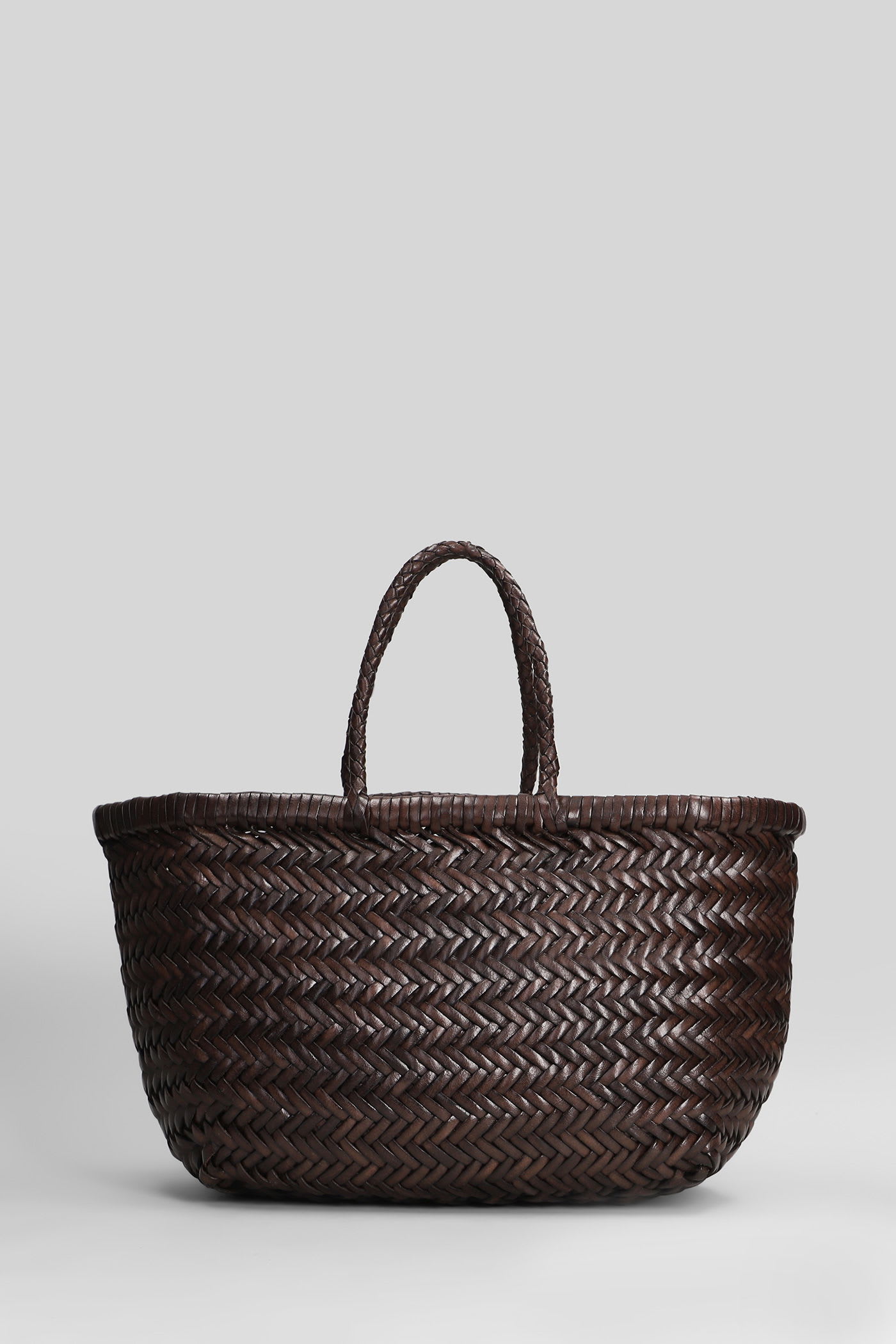Dragon Diffusion Bamboo 3 Jump Small Tote In Brown Leather In Brown