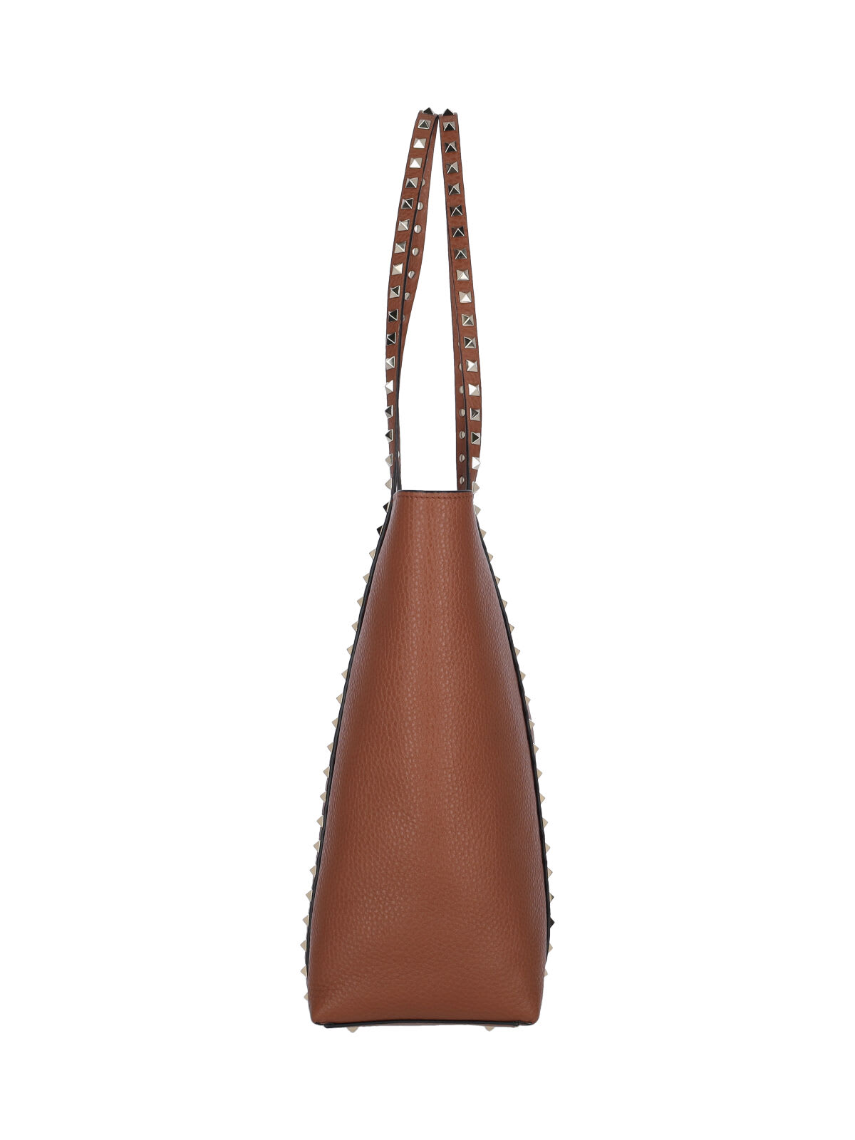 Valentino Garavani Brown Rockstud Tote Bag