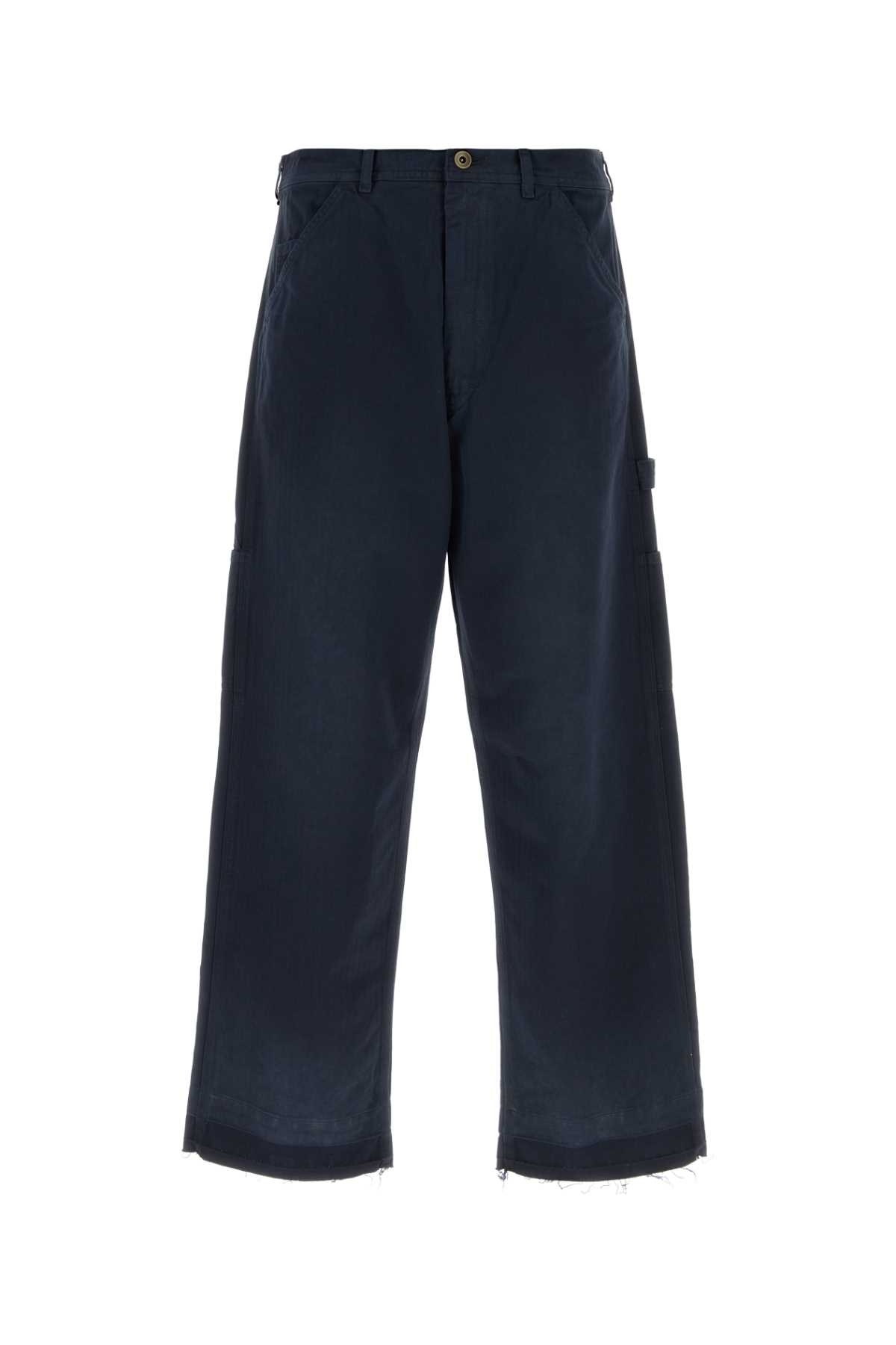 Maison Margiela Navy Blue Cotton Pant