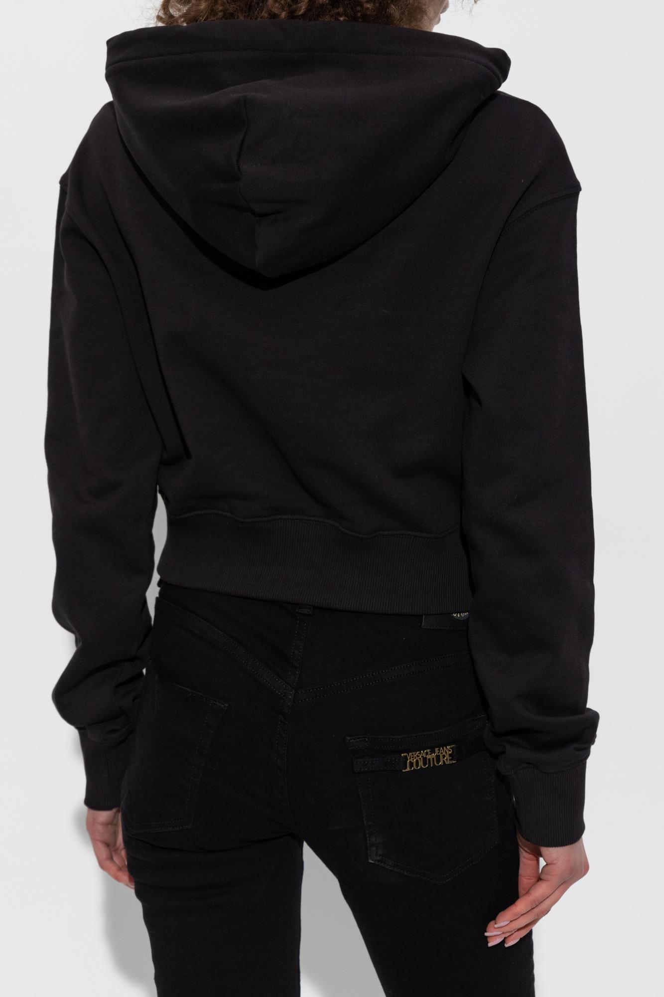 Versace Jeans Couture T-shirt With Printed Logo In Black