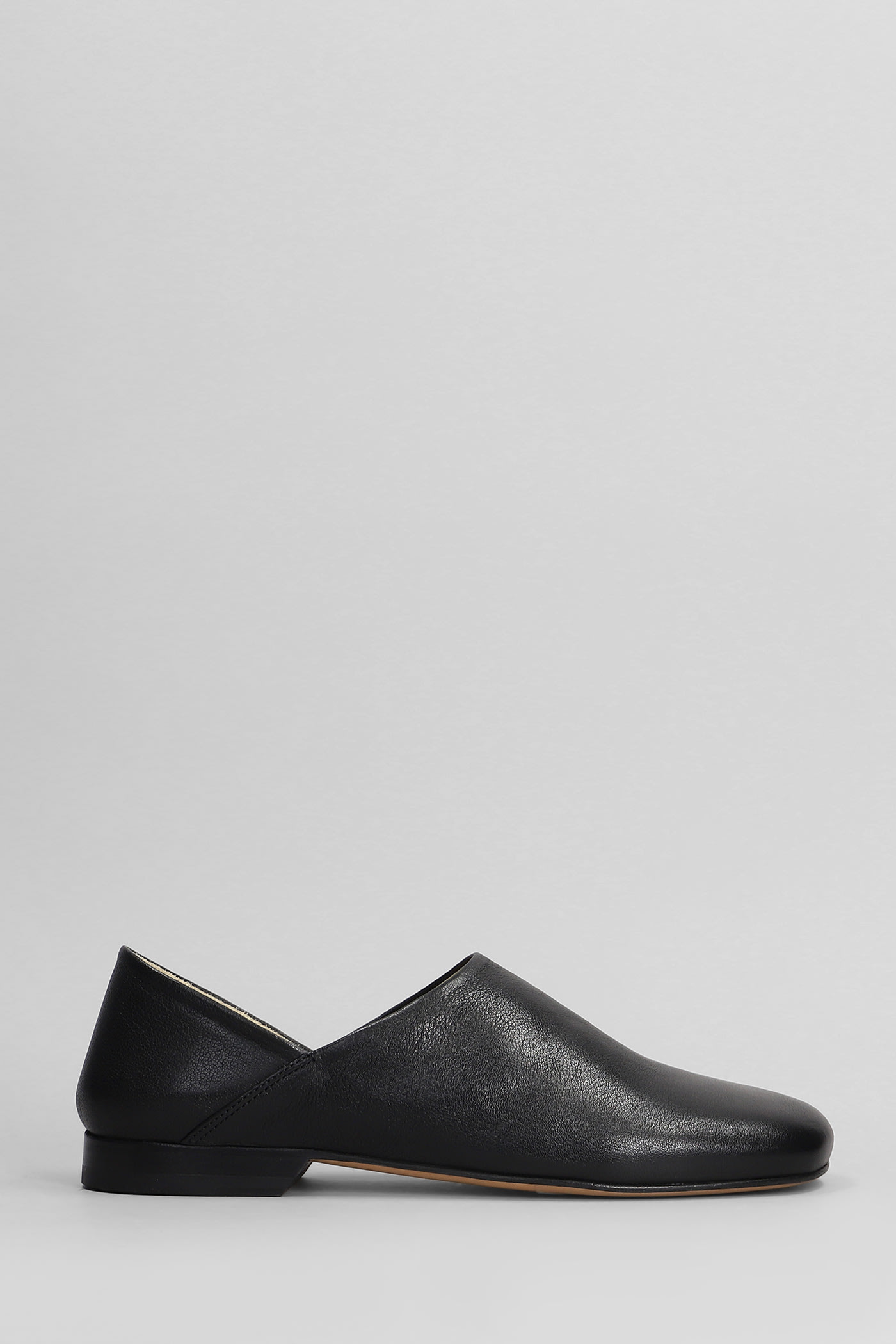 Lemaire Loafers In Black Leather