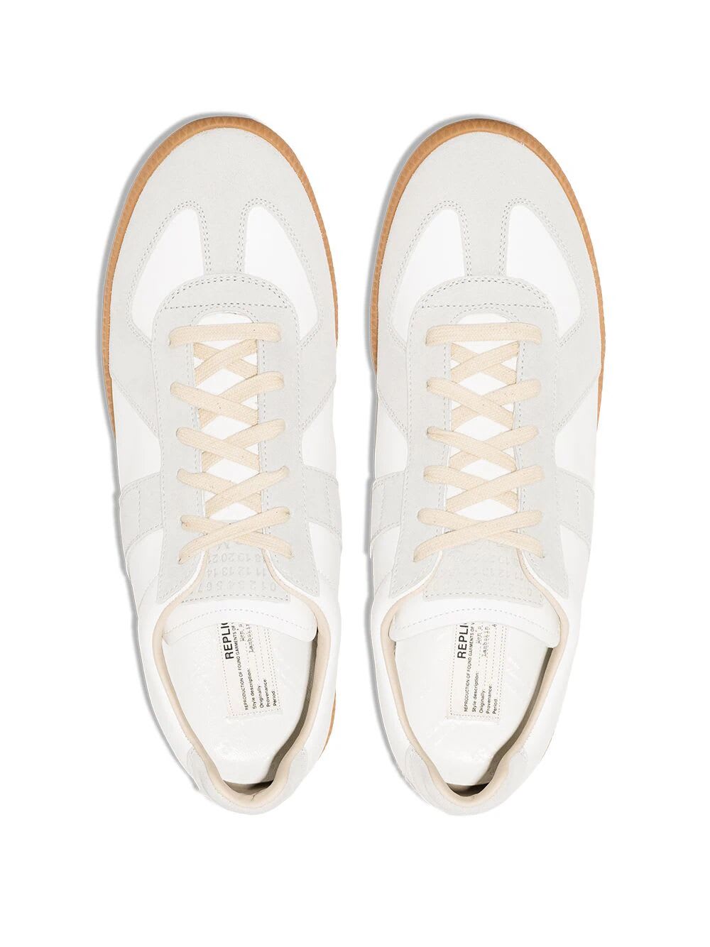 Shop Maison Margiela Replica Sneakers In Off White