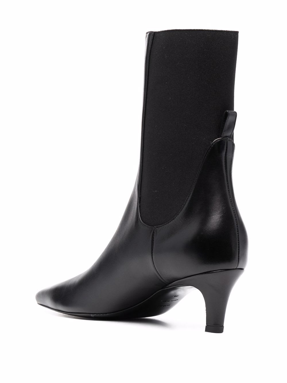 Totême Toteme Leather Ankle Boots In Black