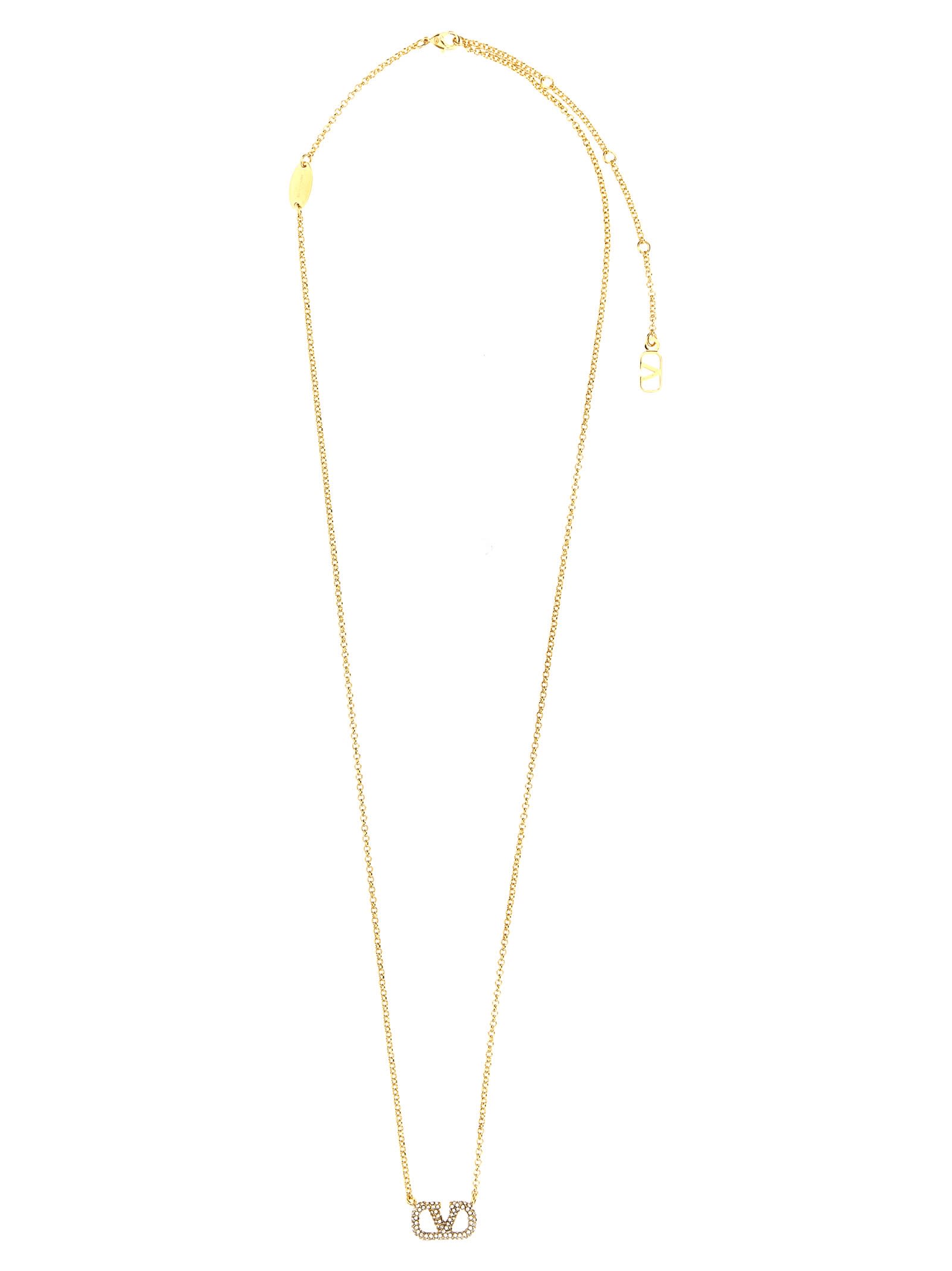 Valentino Garavani Vlogo Signature Necklace In Gold