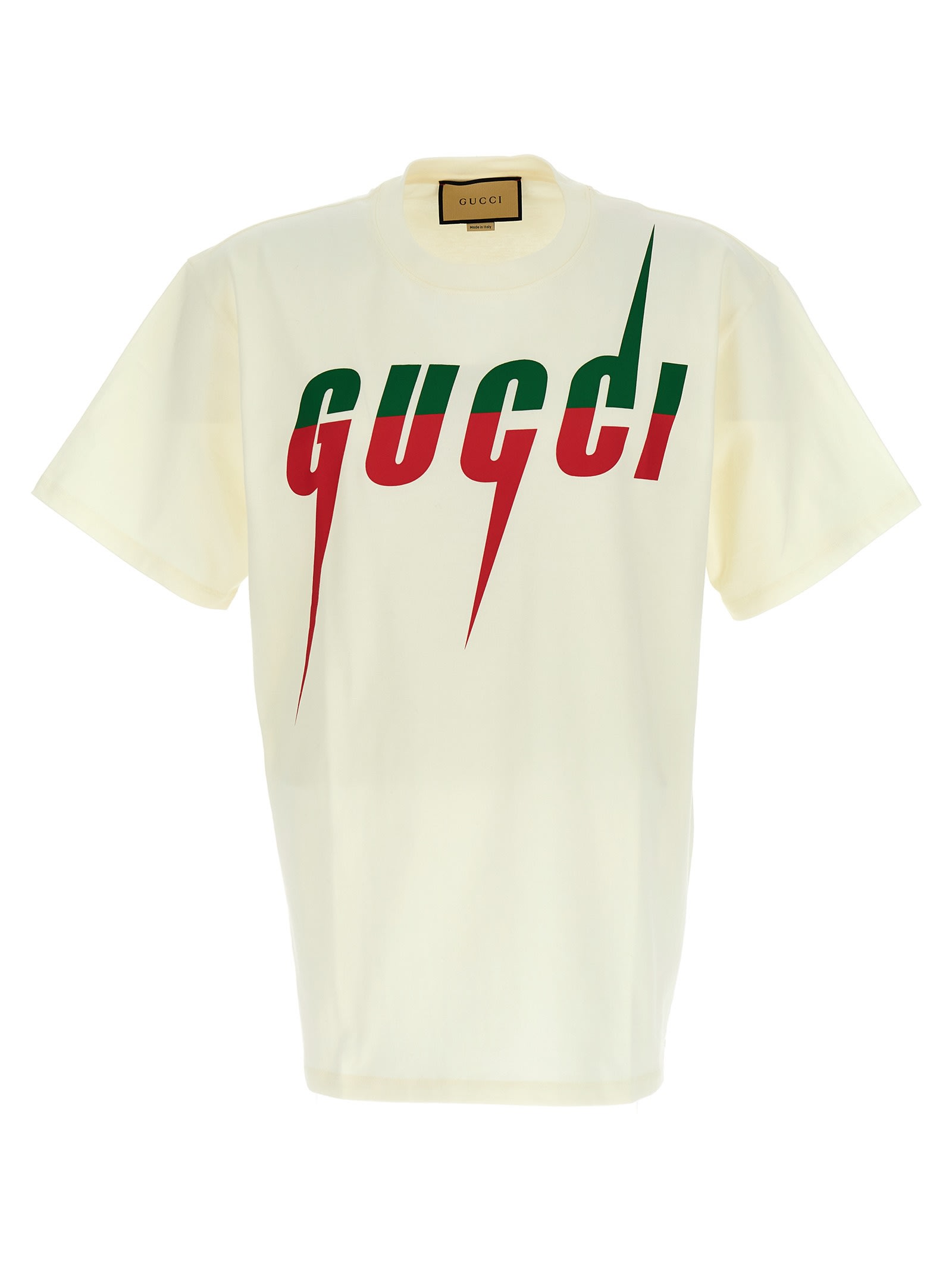 Gucci Printing Classic Short Sleeve Creamy White In White