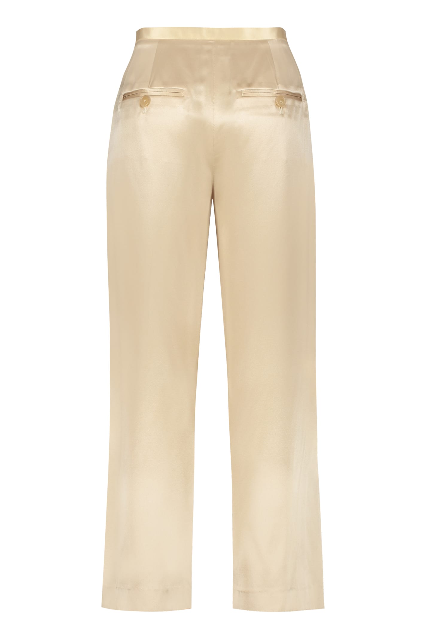 Khaite Pheadra Wide Leg Trousers In Ecru