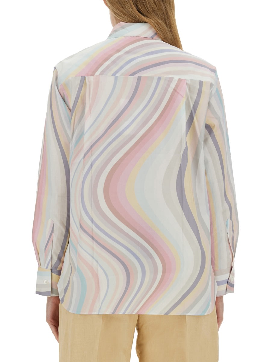 Shop Paul Smith Faded Swirl Shirt In Multicolour