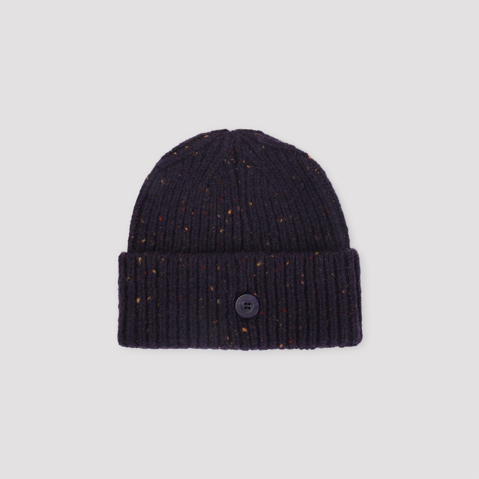 Carhartt Wip Speckled Lokers Black Wool Anglistic Beanie In Black
