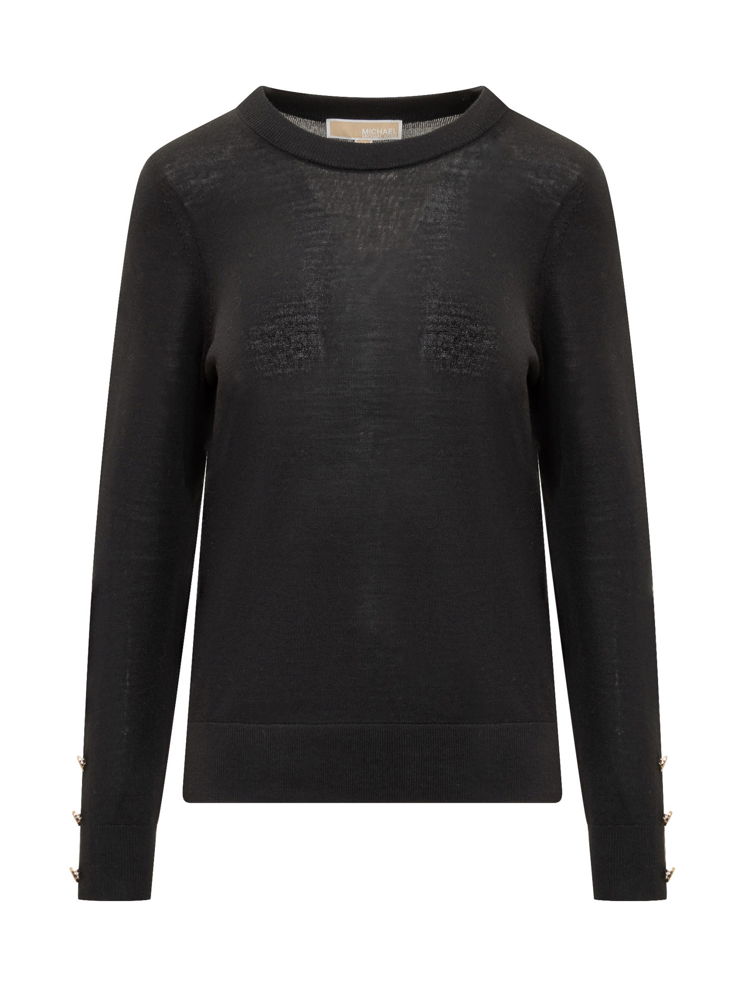 Michael Michael Kors Merino Sweater In Black