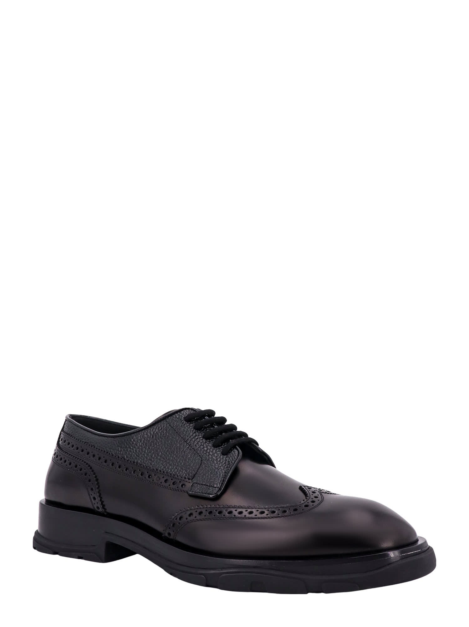 Shop Alexander Mcqueen Lace-up Shoe In Black