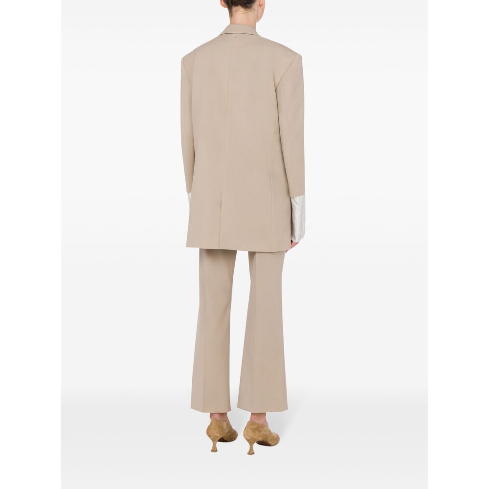 Moschino Wool Canvas Jacket With Cuff Details In Animal Print