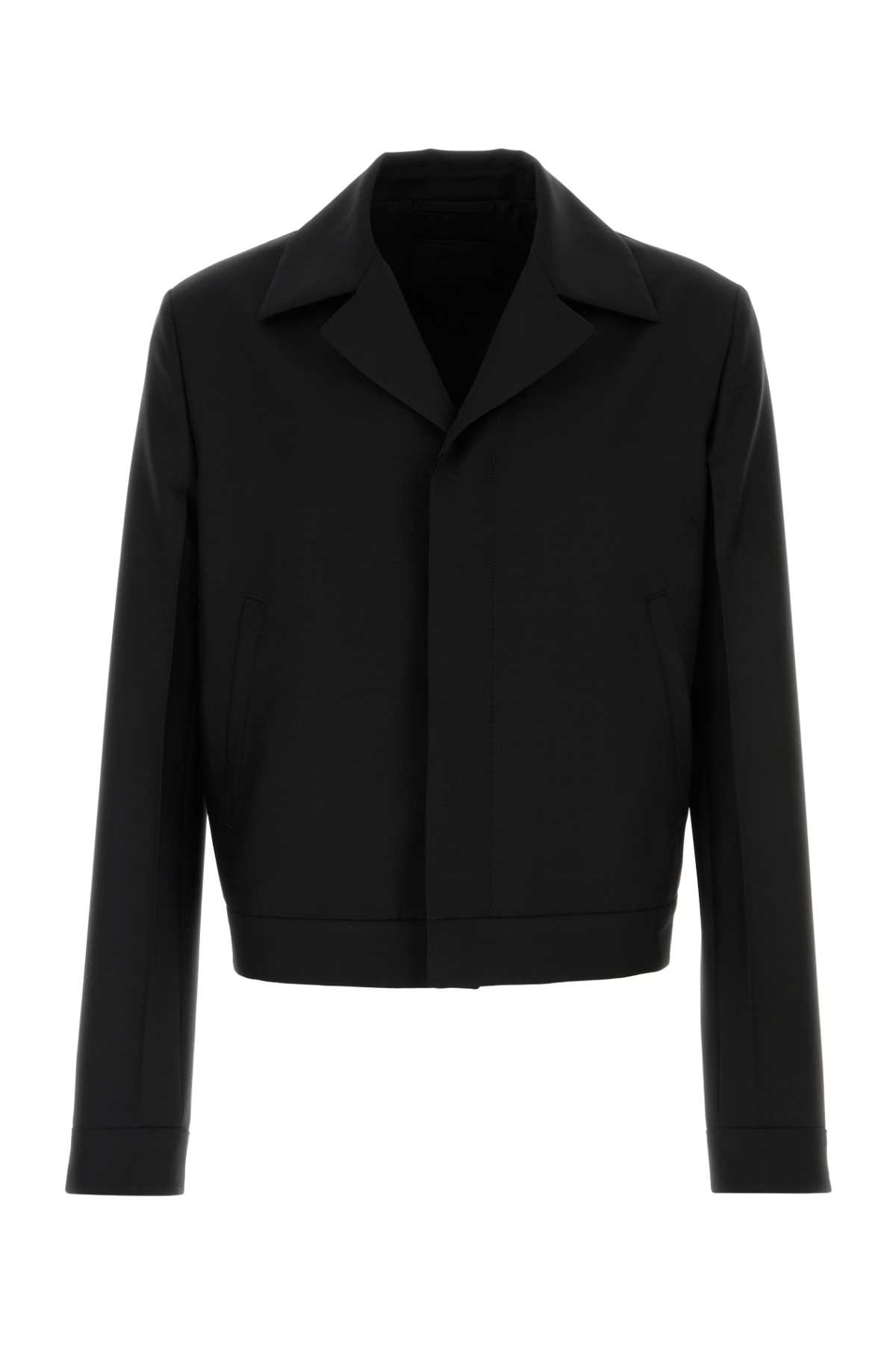 Black Mohair Blend Blazer