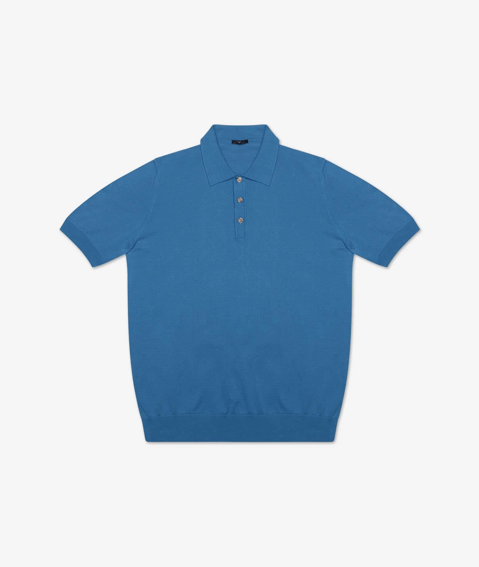 Shop Larusmiani Ischia Polo Sweater In Mediumblue