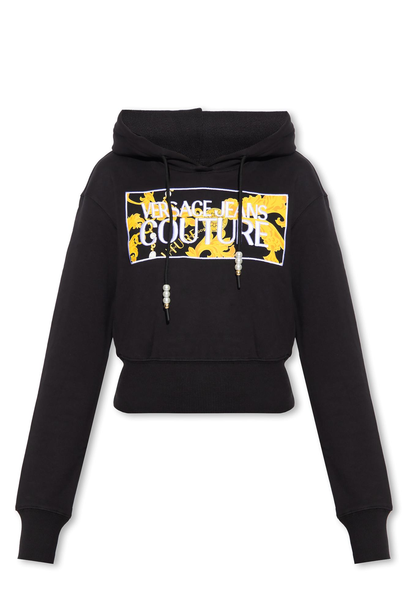 Shop Versace Jeans Couture Hoodie With Logo