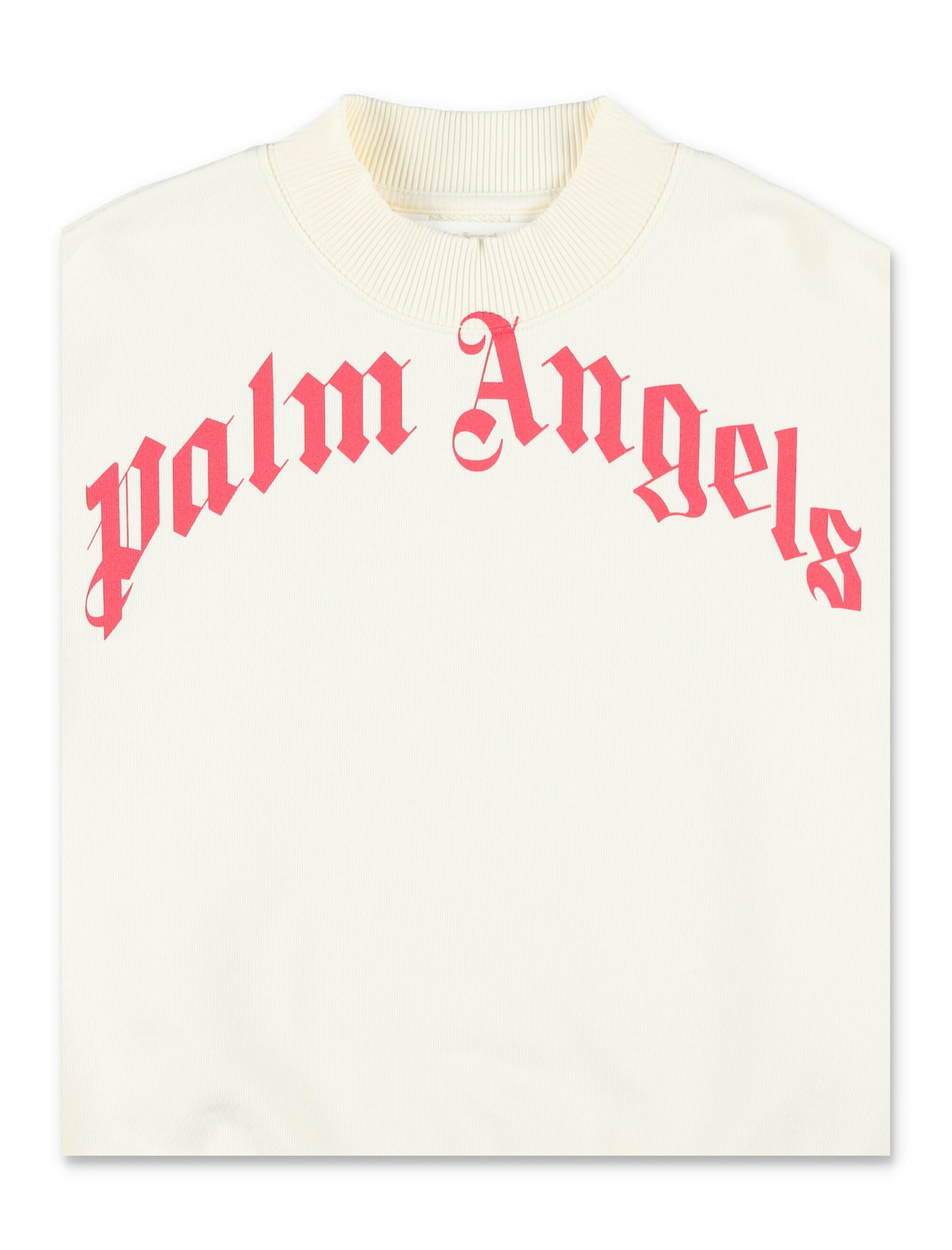 Palm Angels Logo Fleece In Butter