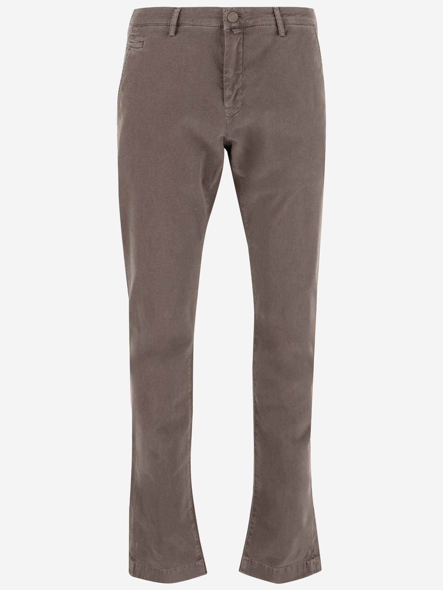 Shop Jacob Cohen Stretch Cotton Pants In Beige