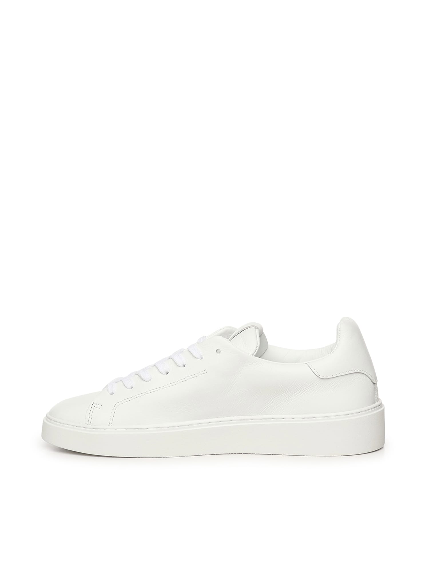 Date Leather Sneakers In White