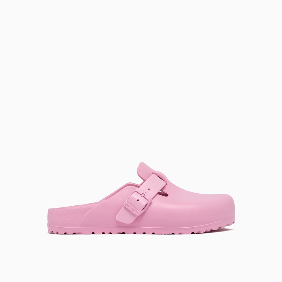 Shop Birkenstock Boston Eva Slides In Pink