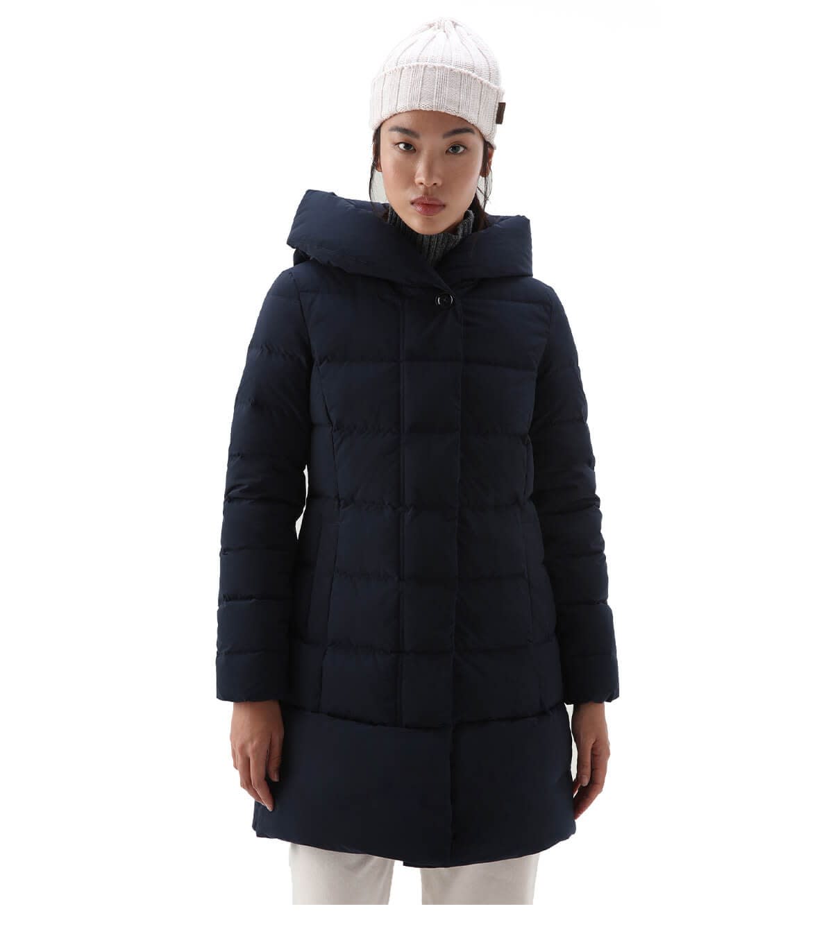 Woolrich Puffy Prescott Padded Coat In Blue