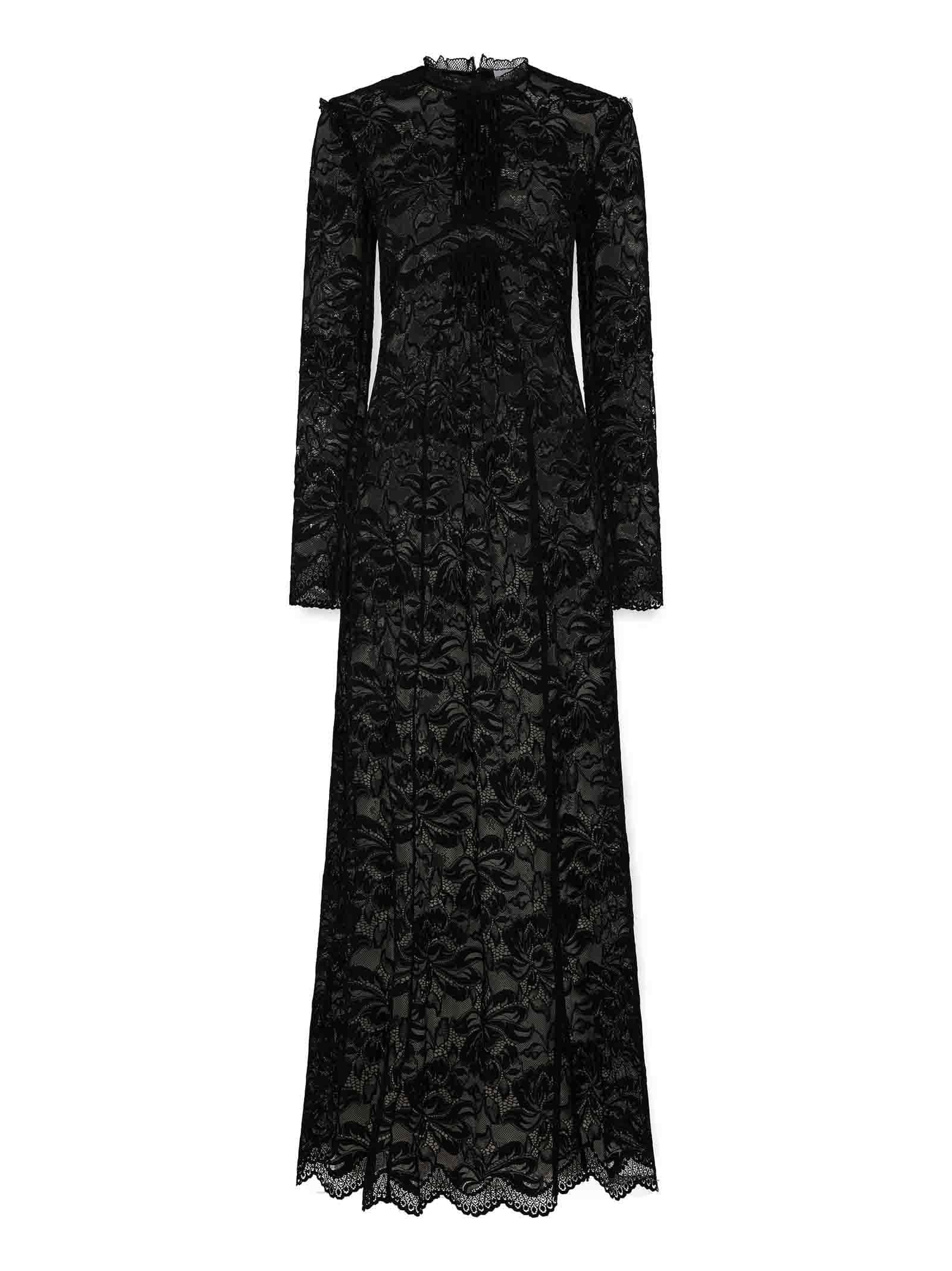 Shop Rabanne Long Dress In Black