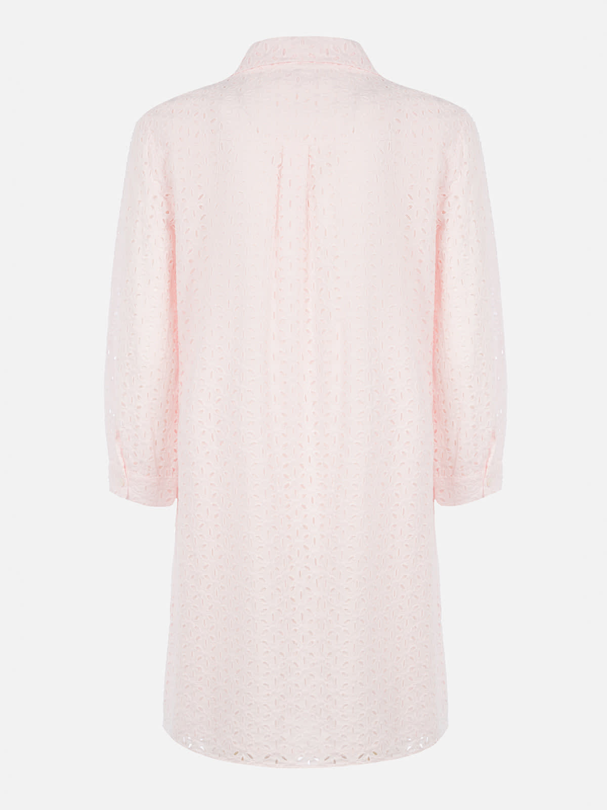 Mc2 Saint Barth Woman Pink Sangallo Shirt Mini Dress In Pink