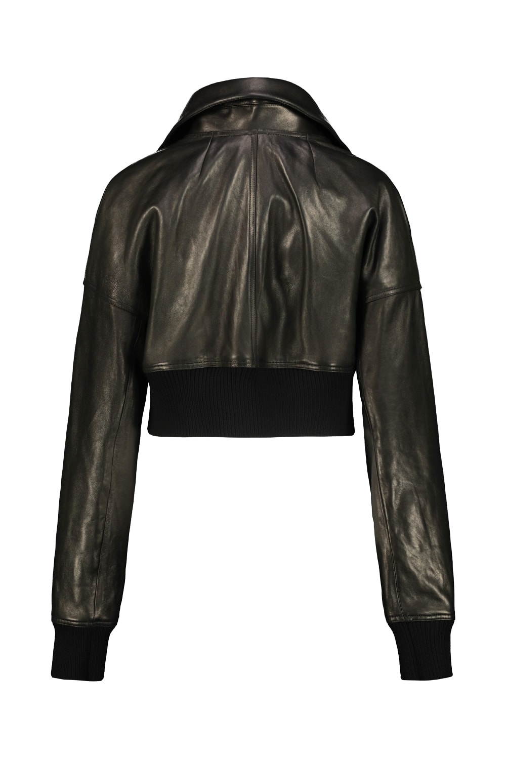 Rick Owens Concordia Dracucollar Cropped Jacket In Black
