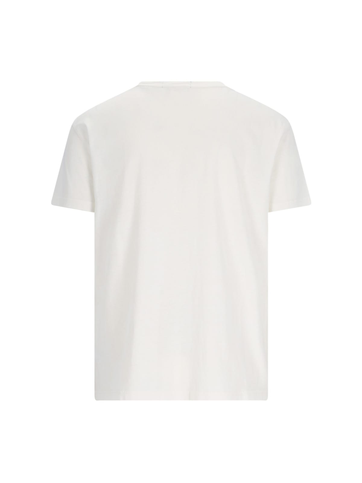 Shop Polo Ralph Lauren Logo T-shirt In Bianco