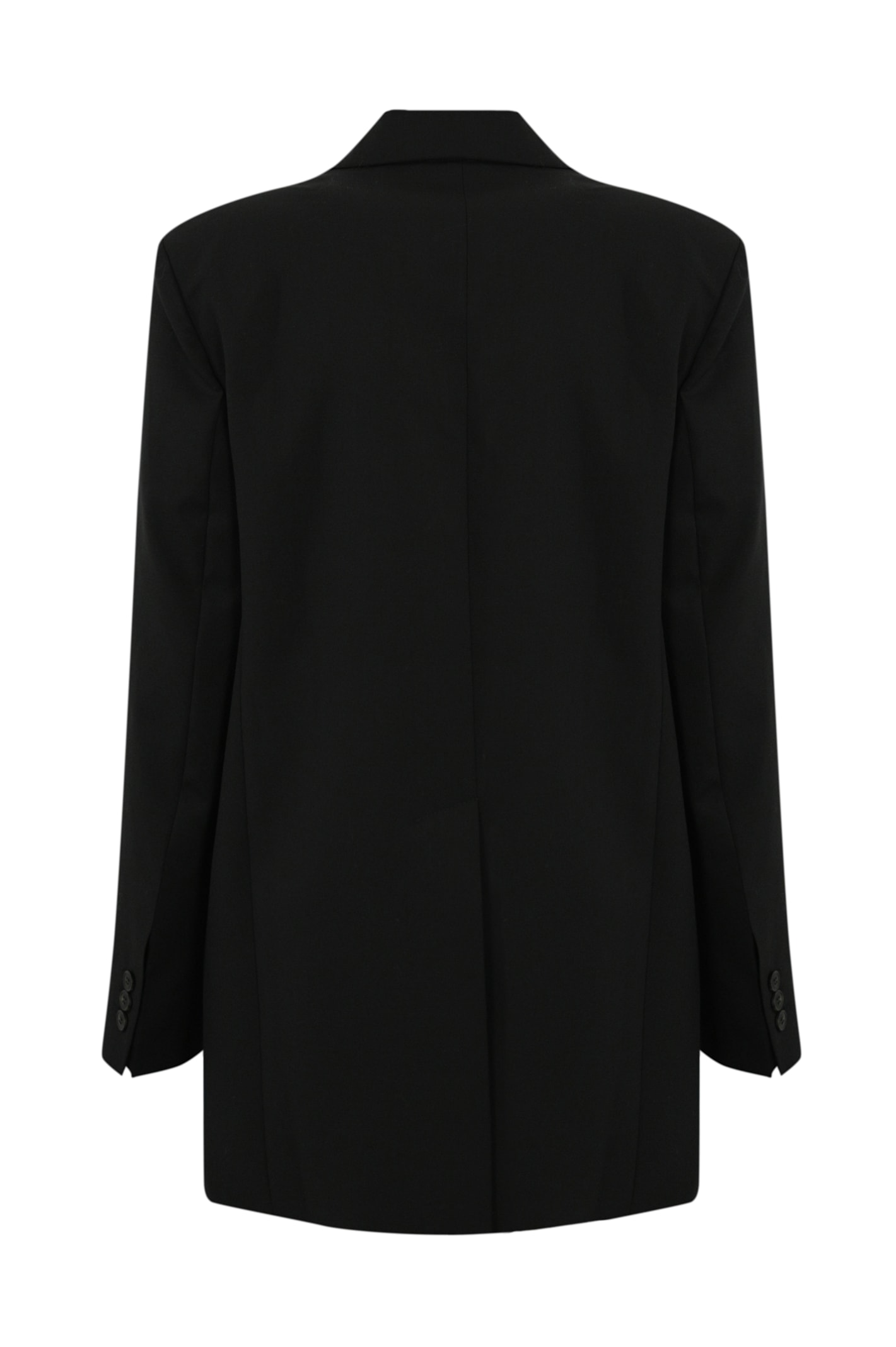 Shop Weekend Max Mara Umbro Blazer In Wool Canvas In Nero